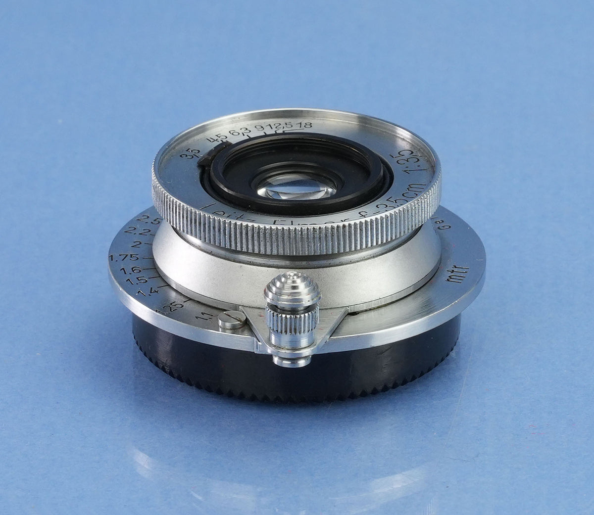 LEICA LEITZ 35MM ELMAR F3.5 CHROME SCREW MOUNT LTM SM LENS +CAPS +BOX +FOOKH