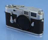 LEICA LEITZ M3 10150 IGEMO SS CHROME CAMERA #1010485 +BOX +CASE MINT L SEAL!