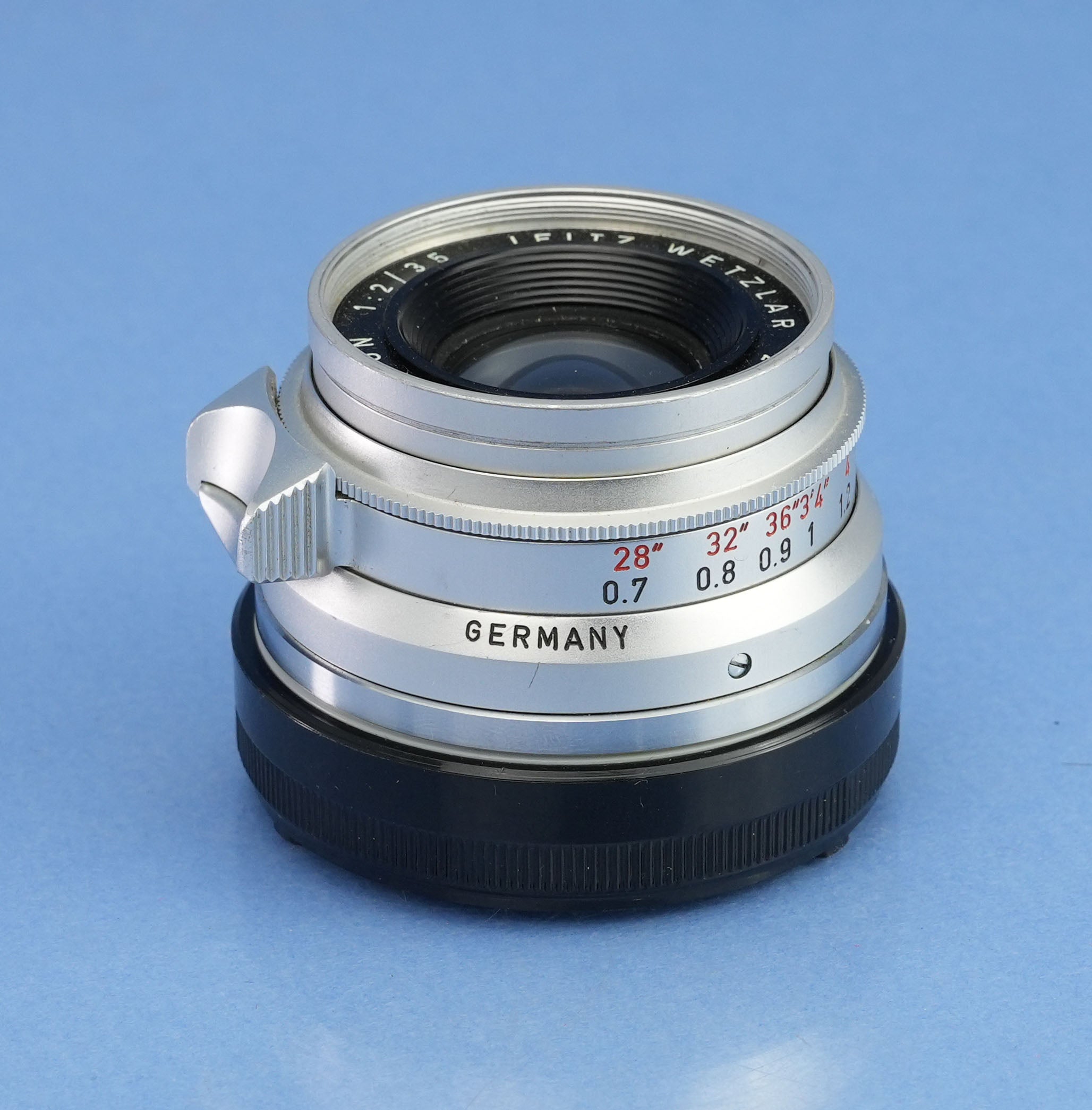 LEICA LEITZ SUMMICRON 35MM F2 M 11308 8 ELEMENT 1ST V GERMANY LENS +CAPS MINT!