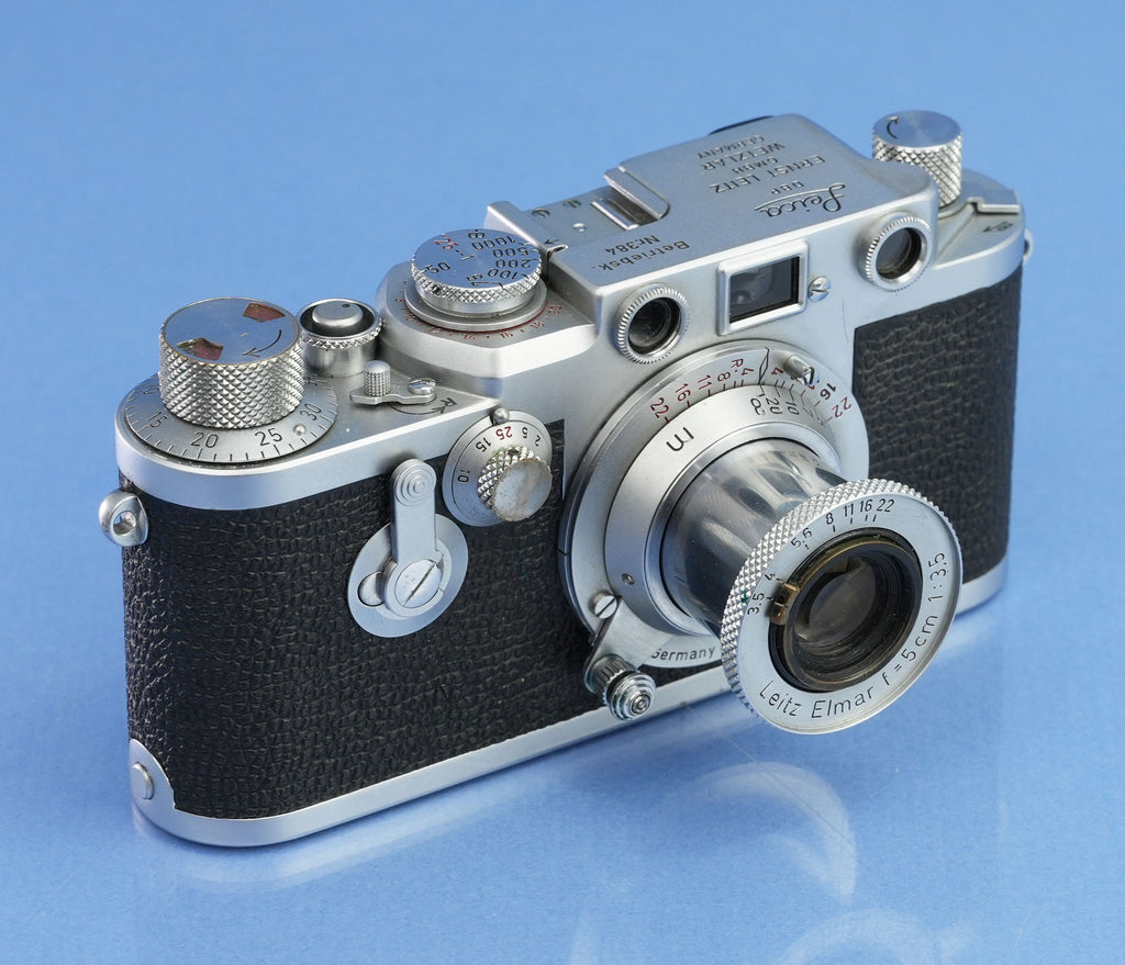 LEICA LEITZ IIIF BETRIEBSK Nr.384 RD/ST +LENS SET LOOHN INTERNAL +PAPERS! RARE!