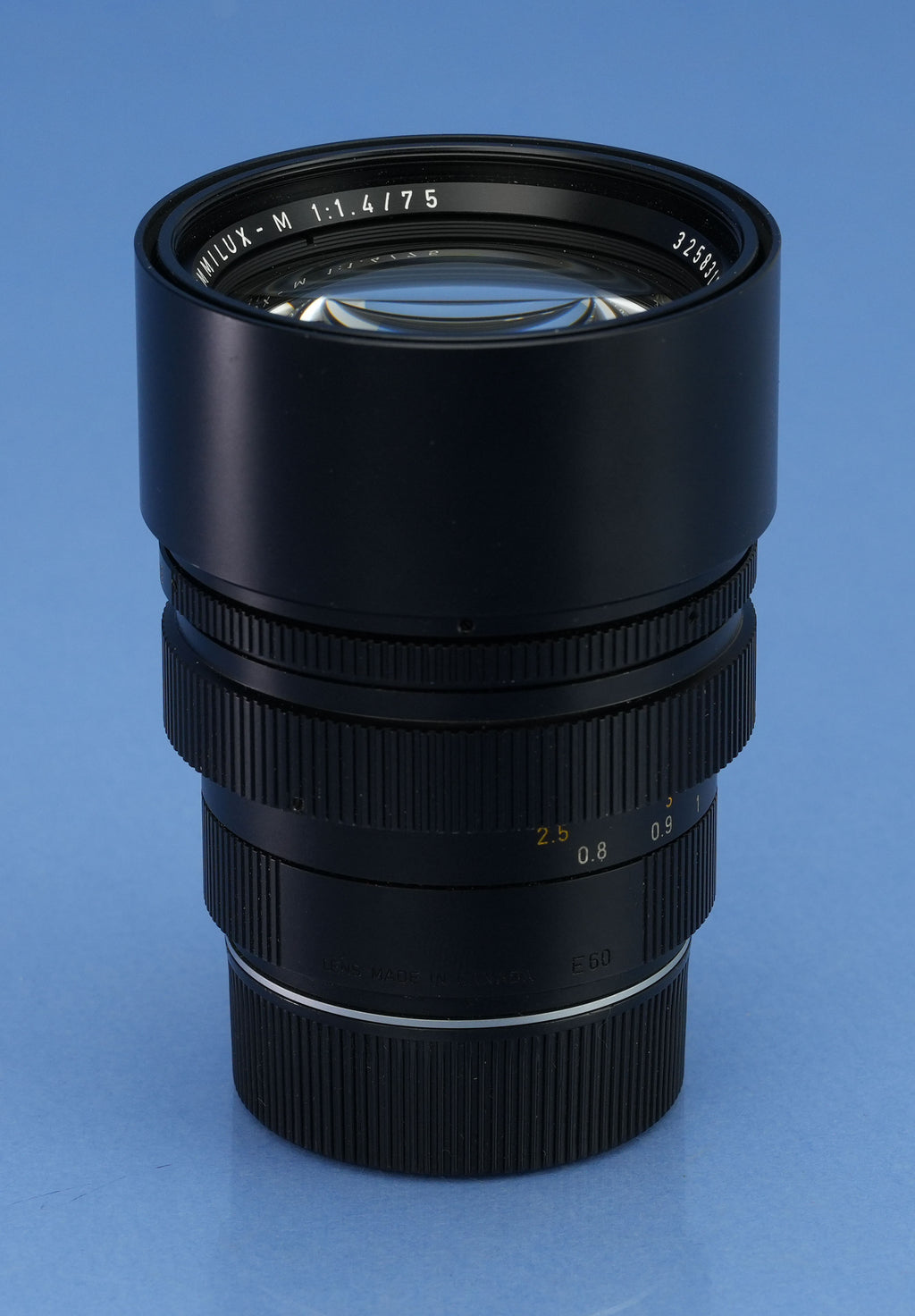 LEICA LEITZ SUMMILUX-M 75MM F1.4 11815 ELC CANADA MANDLER 2nd VERSION LENS NICE!