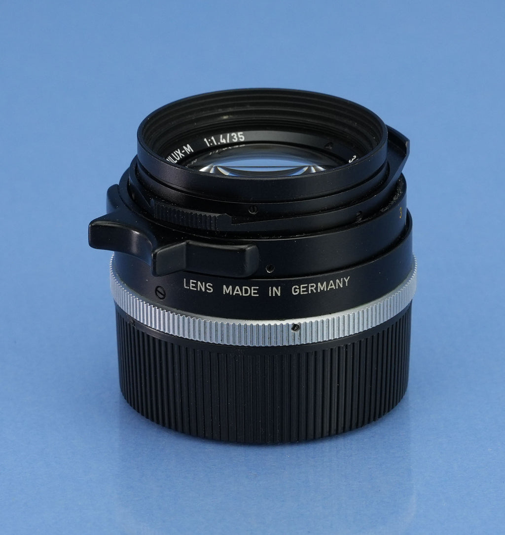 LEICA LEITZ 35MM SUMMILUX-M F1.4 M PRE ASPH LATE# GERMANY 11870 LENS +CAPS NICE!
