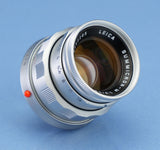 LEICA LEIZT 50MM SUMMICRON-M F2 11615 CHROME M 50 JAHRE LENS +CAPS +SHADE RARE!