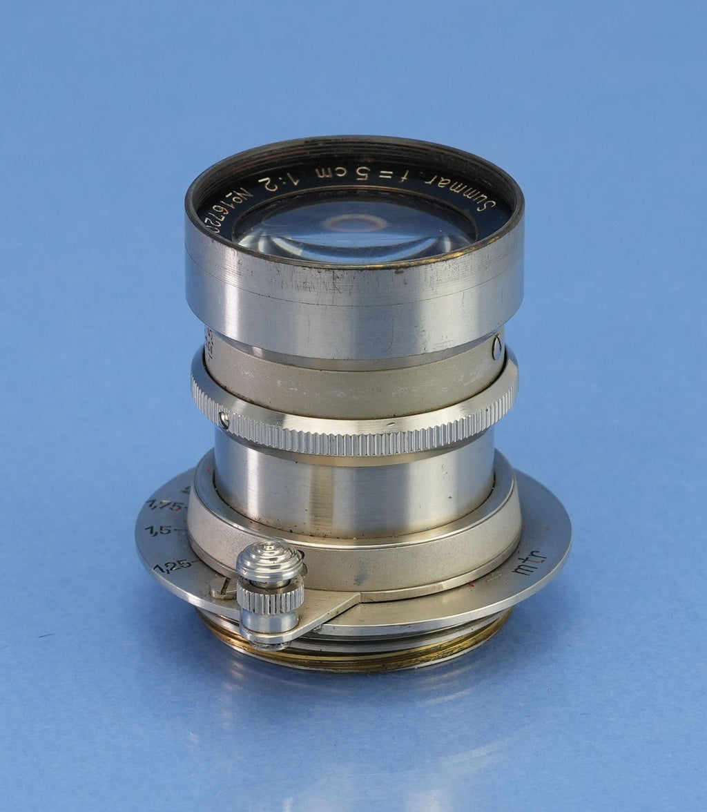 LEICA LEITZ SUMMAR 50MM F2 RIGID NICKEL SUMMAR LENS VERY EARLY 1933 #205 WOW!