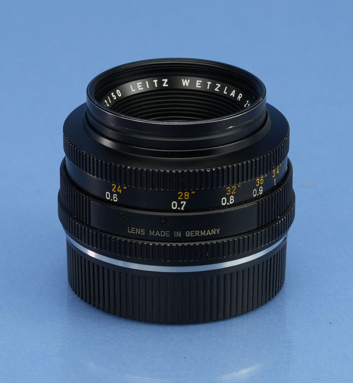 LEICA LEITZ SUMMICRON-R 50MM F2 1st VERSION 2CAM 11228 LENS +12564K SHADE