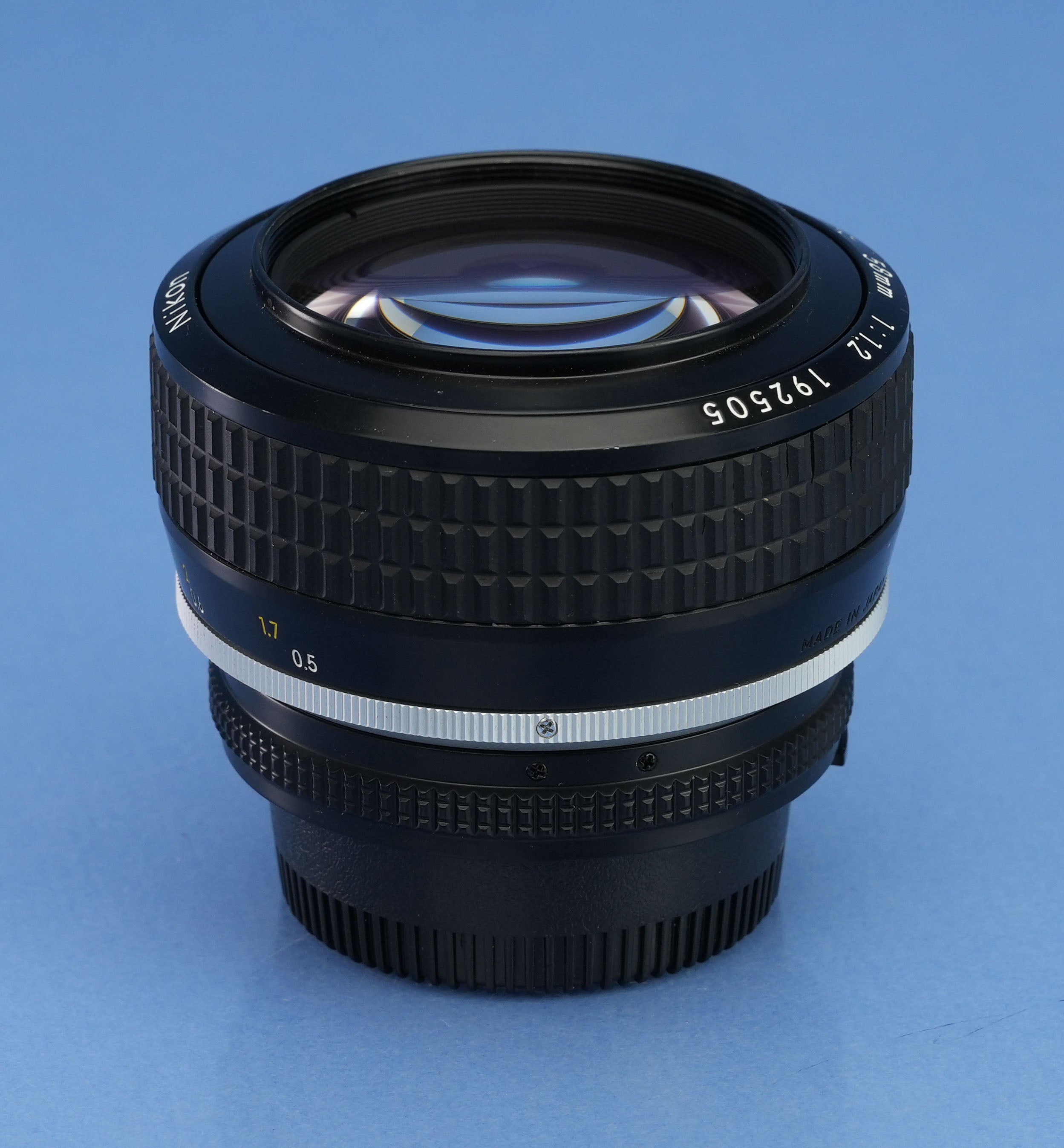 NIKON 58MM NOCT-NIKKOR F1.2 AIS AI-S REFLEX NOCTILUX LENS +CAPS +HS-7 HOOD CLEAN