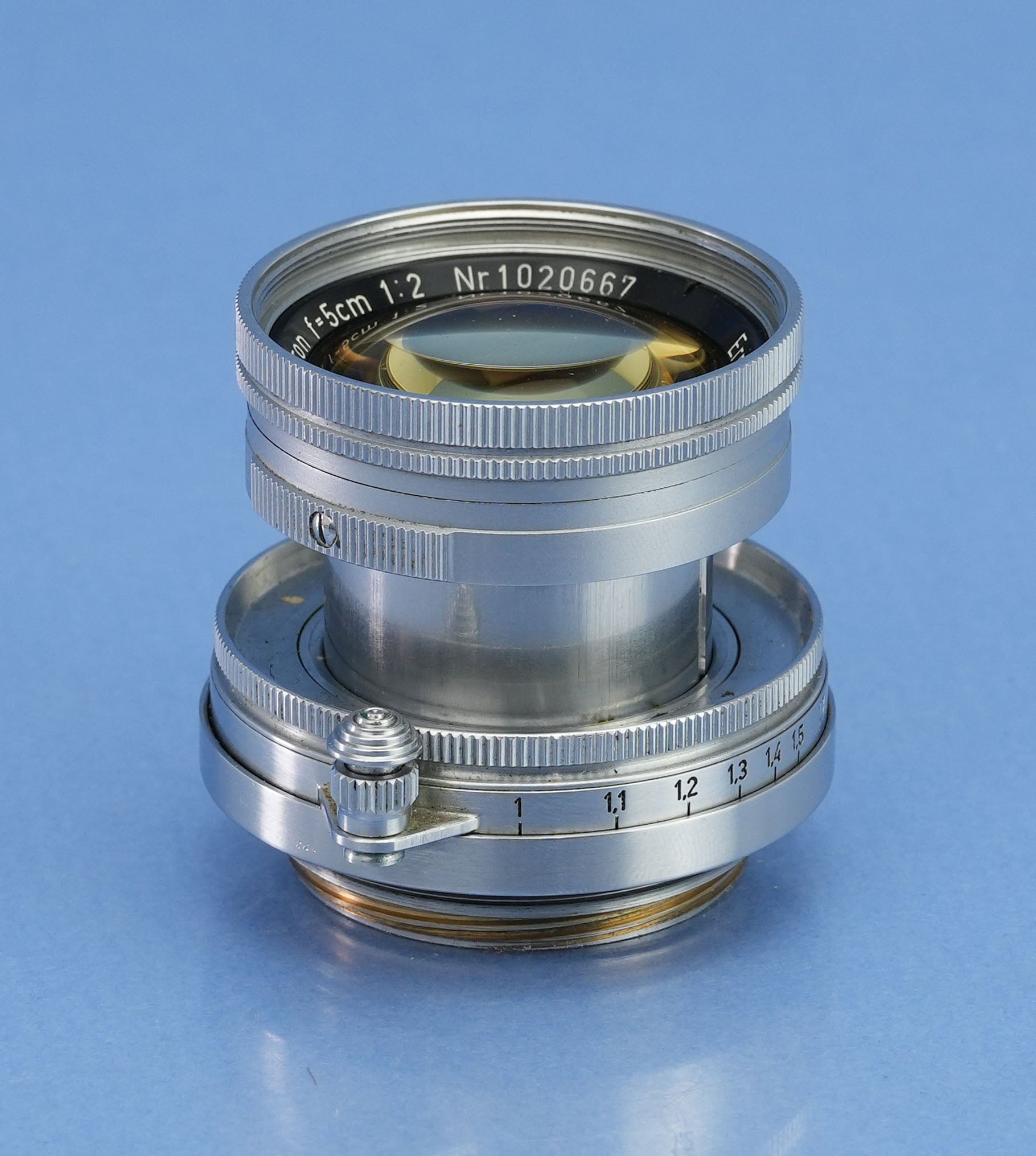 LEICA LEITZ SUMMICRON 50MM F2 SOOIC YELLOW LANTHAR EARLY #1040401 SM LENS +CAP