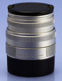 LEICA LEITZ 50MM SUMMICRON-M F2 V5 E39 SILVER CHROME LENS 11816 +CAPS +CASE +BOX