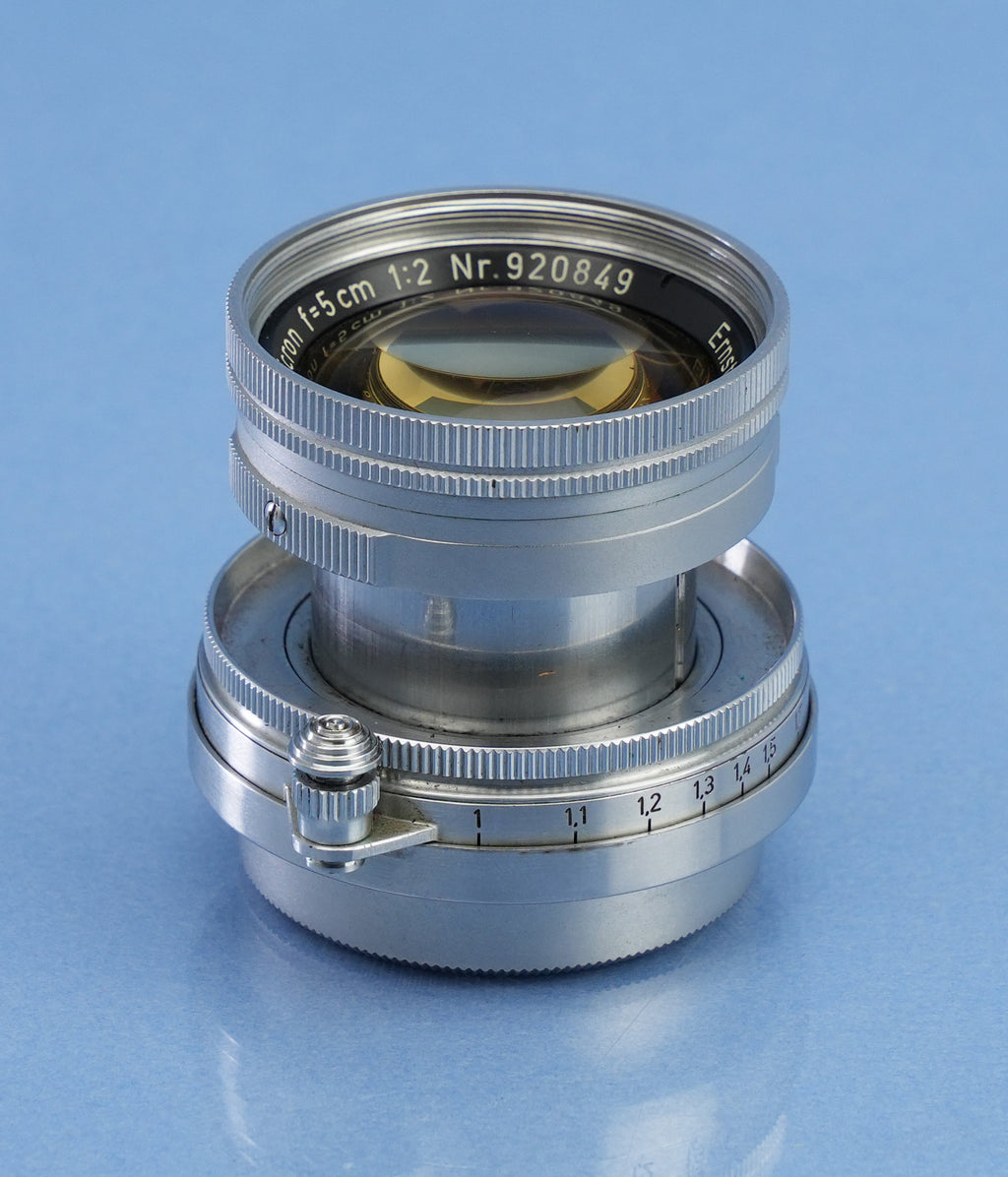 LEICA LEITZ 50MM SUMMICRON F2 YELLOW LANTHAR EARLY #920849 SOOIC LENS +EXTRAS