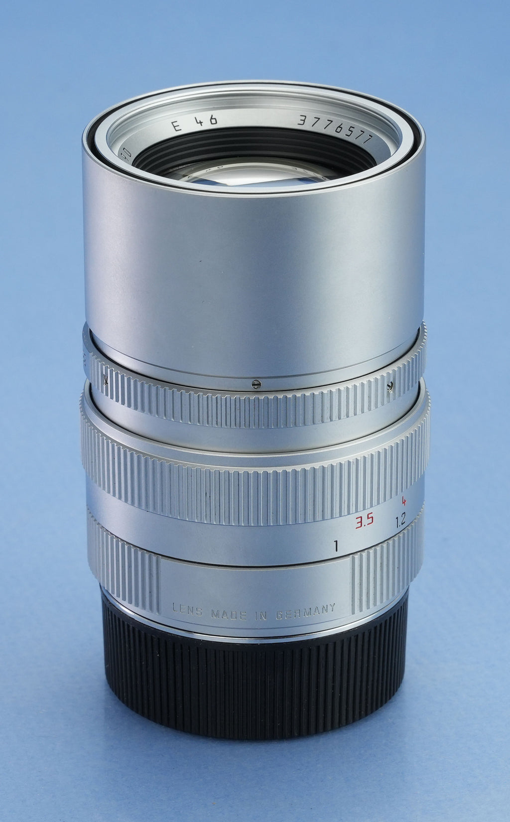 LEICA LEITZ 90MM ELMARIT-M F2.8 CHROME M LENS +BOX + CAPS +PAPERS 11808