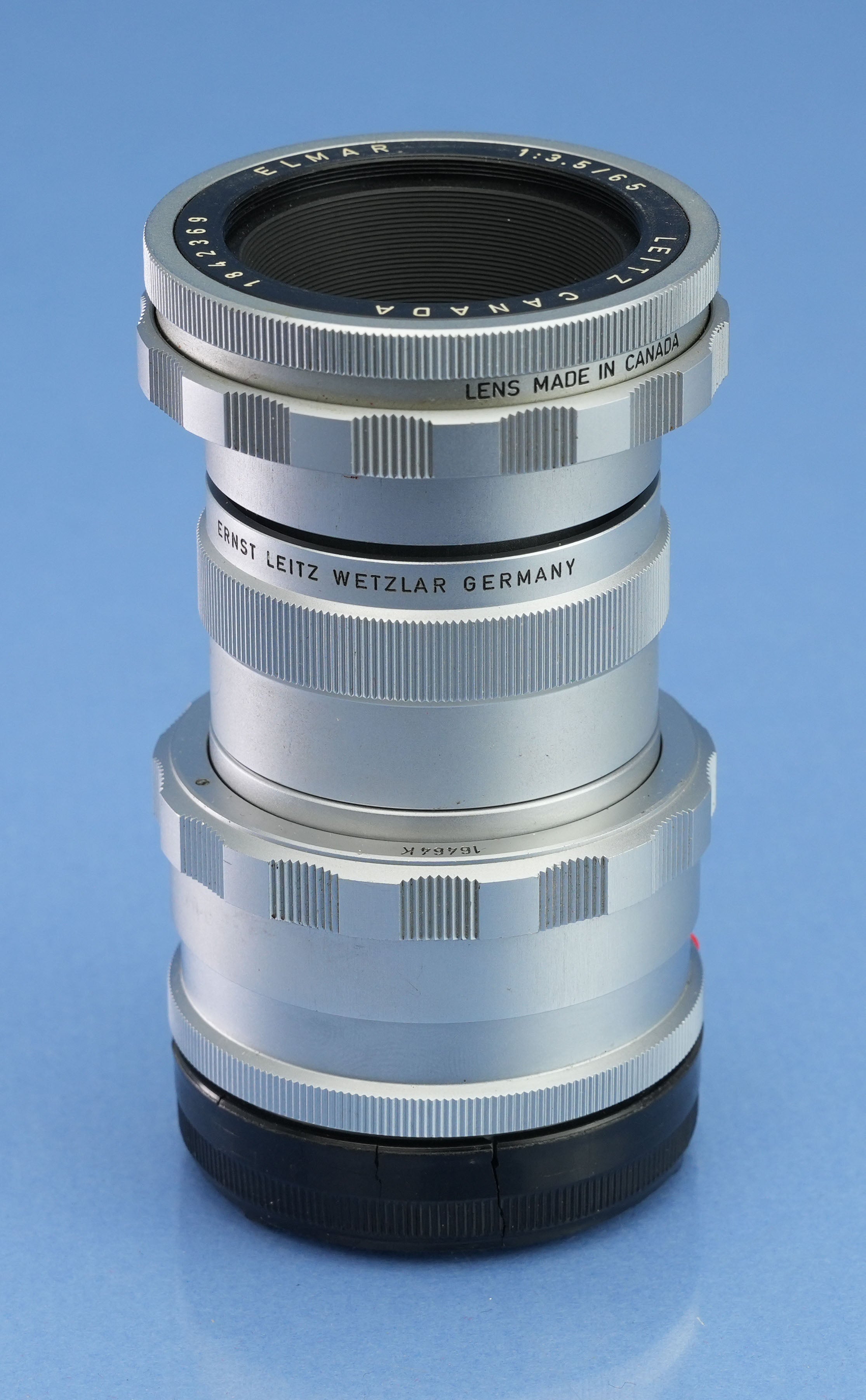 LEICA LEITZ 65MM F3.5 VISOFLEX LENS OCMOR +16464K OTZFO FOCUS RING +16471J TUBE