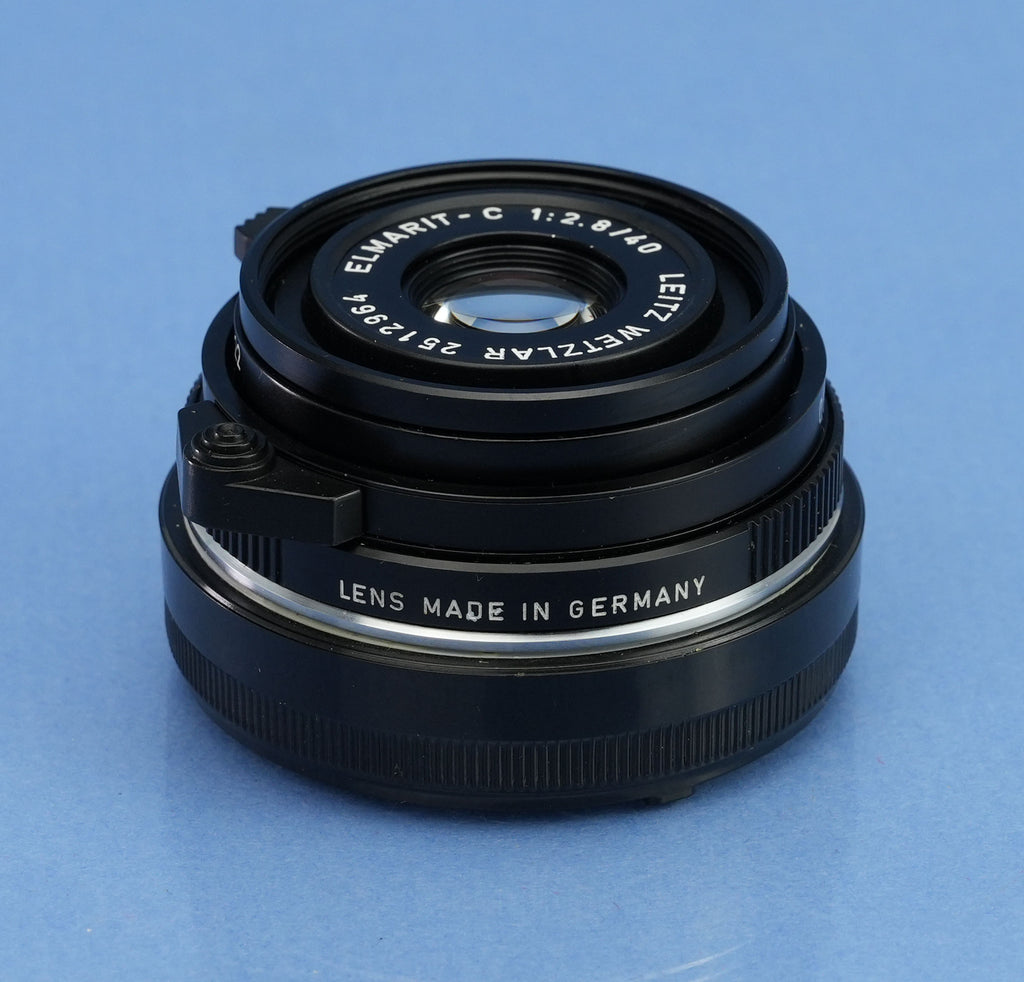 LEICA LEITZ 40MM ELMARIT-C F2.8 M LENS CL RARE +CAP +BOX +HOOD +FILTER RARE!
