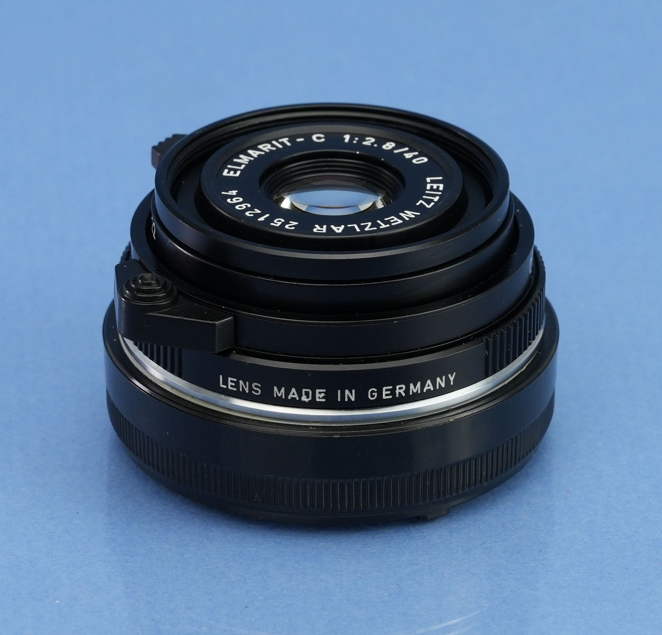 LEICA LEITZ 40MM ELMARIT-C F2.8 M LENS CL RARE +CAP +BOX +HOOD +FILTER RARE!