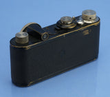LEICA LEITZ I MODEL A BLACK PAINT CAMERA +50MM ELMAR LENS MUSHROOM BUTTON #10455