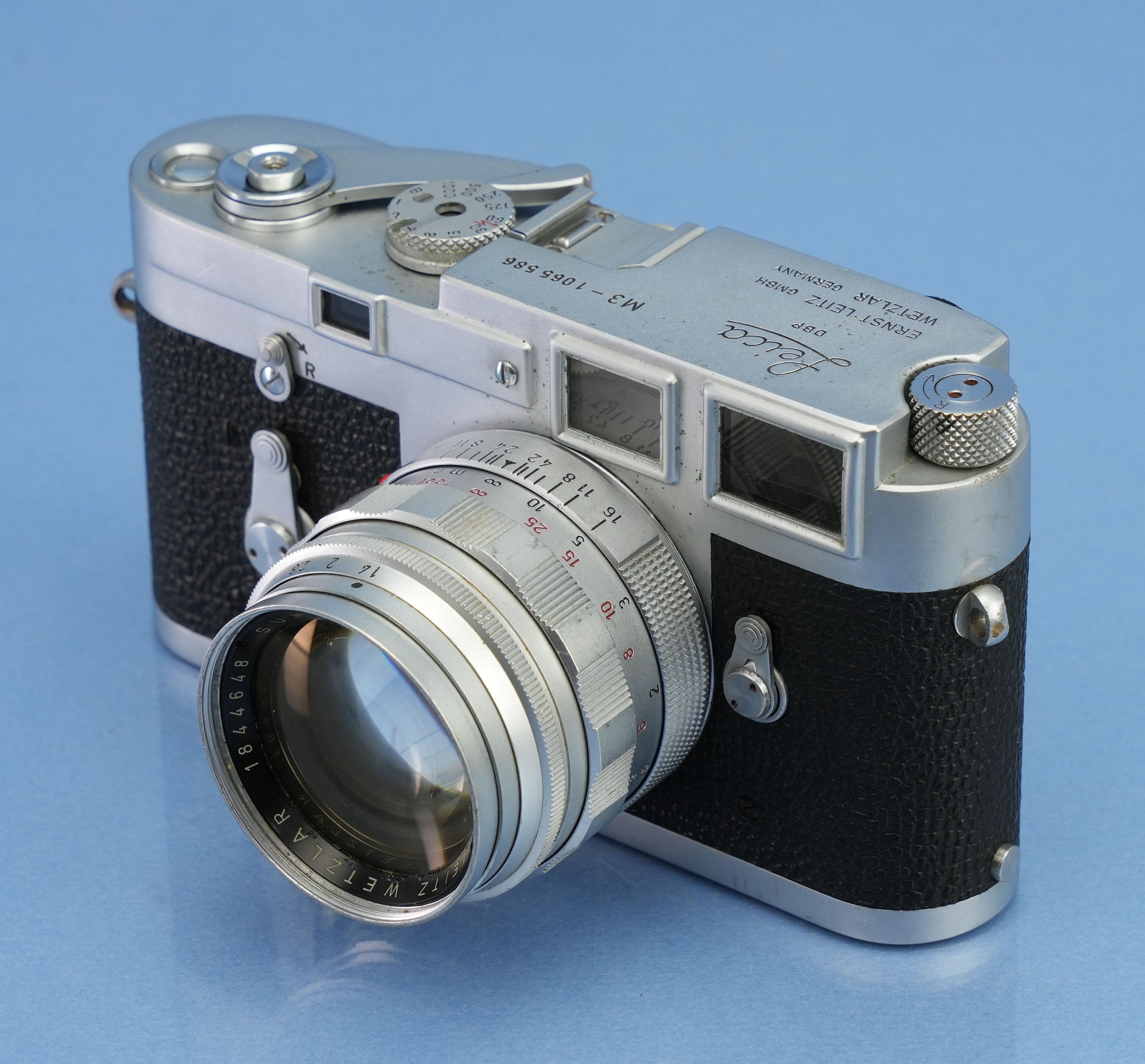 LEICA M3 SS IGEMO 10150 +50MM SUMMILUX F1.4+ 135MM F4 ELMAR +BOX +CARDS WOW!