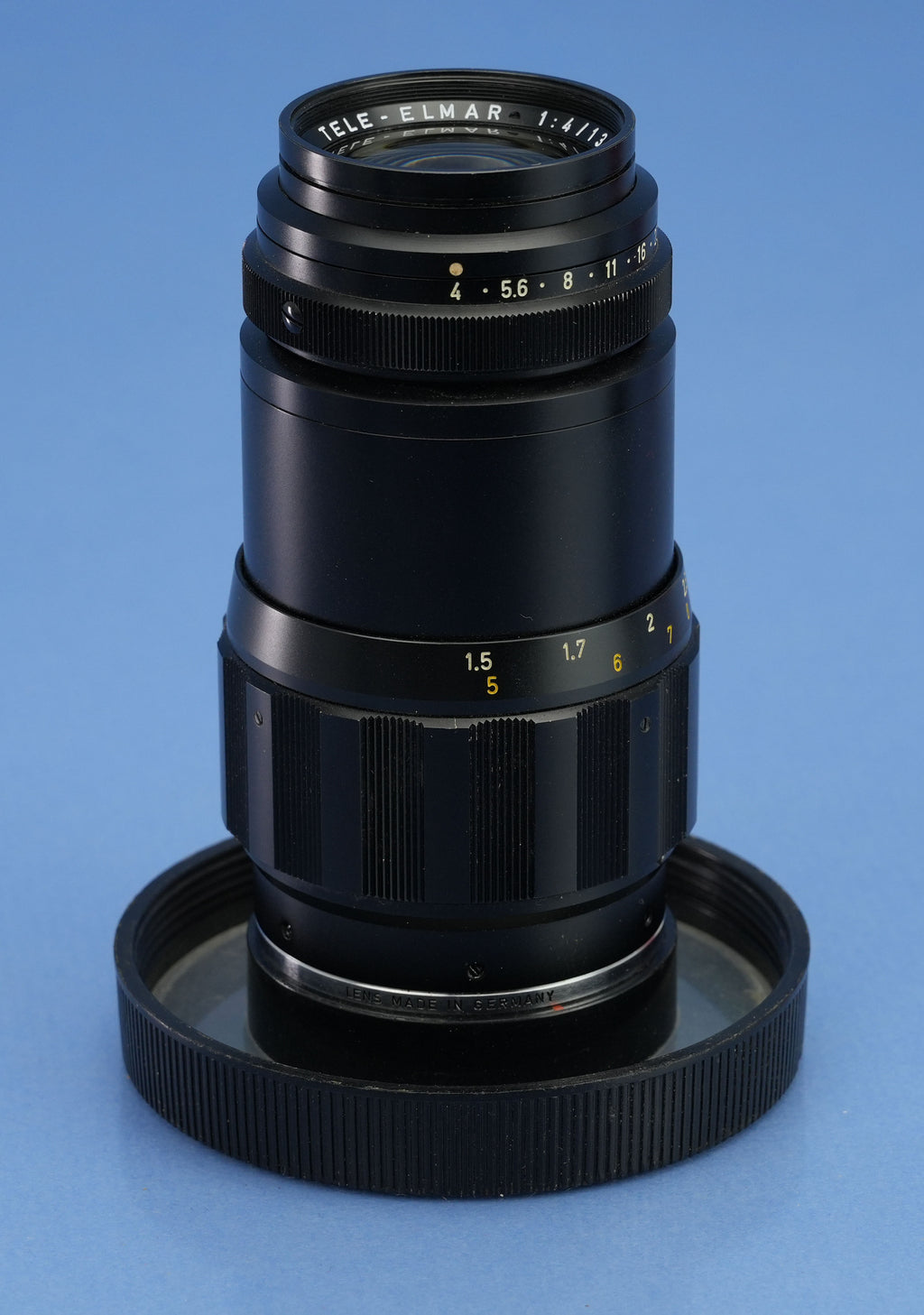 LEICA LEITZ 135MM TELE-ELMAR F4 11851 BLACK M LENS +12575 SHADE +BOX SERVICED!