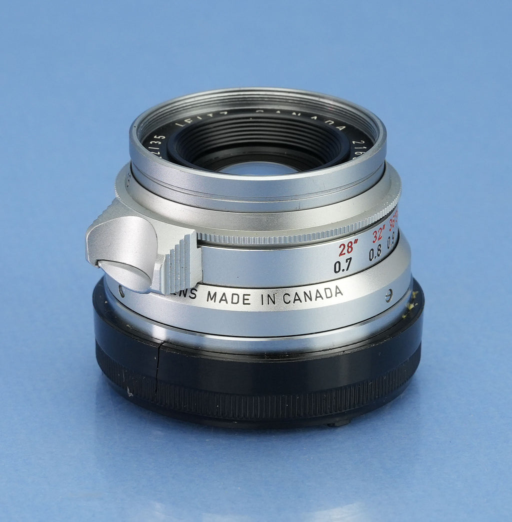 LEICA LEITZ SUMMICRON 35MM F2 M 11308 8 ELEMENT 1ST VERSION CANADA LENS +CAPS
