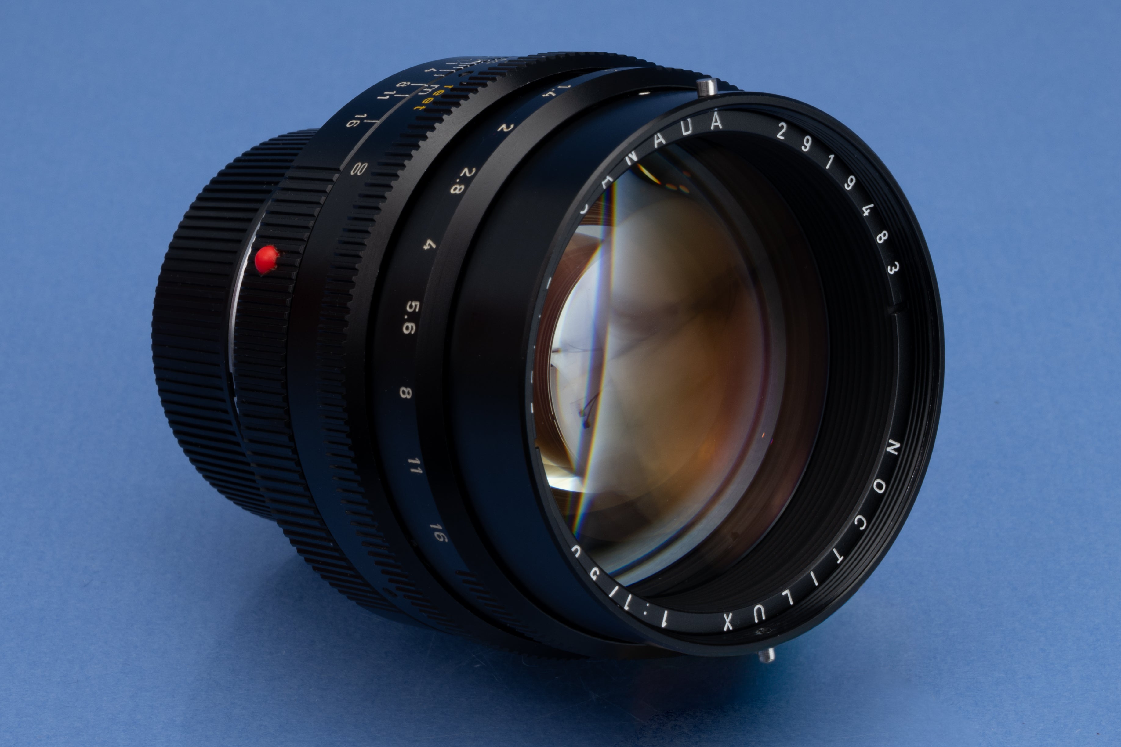 LEICA LEITZ 50MM NOCTILUX-M F1 11821 VERS.1 E58 LENS +12519 SHADE +CAPS PRETTY