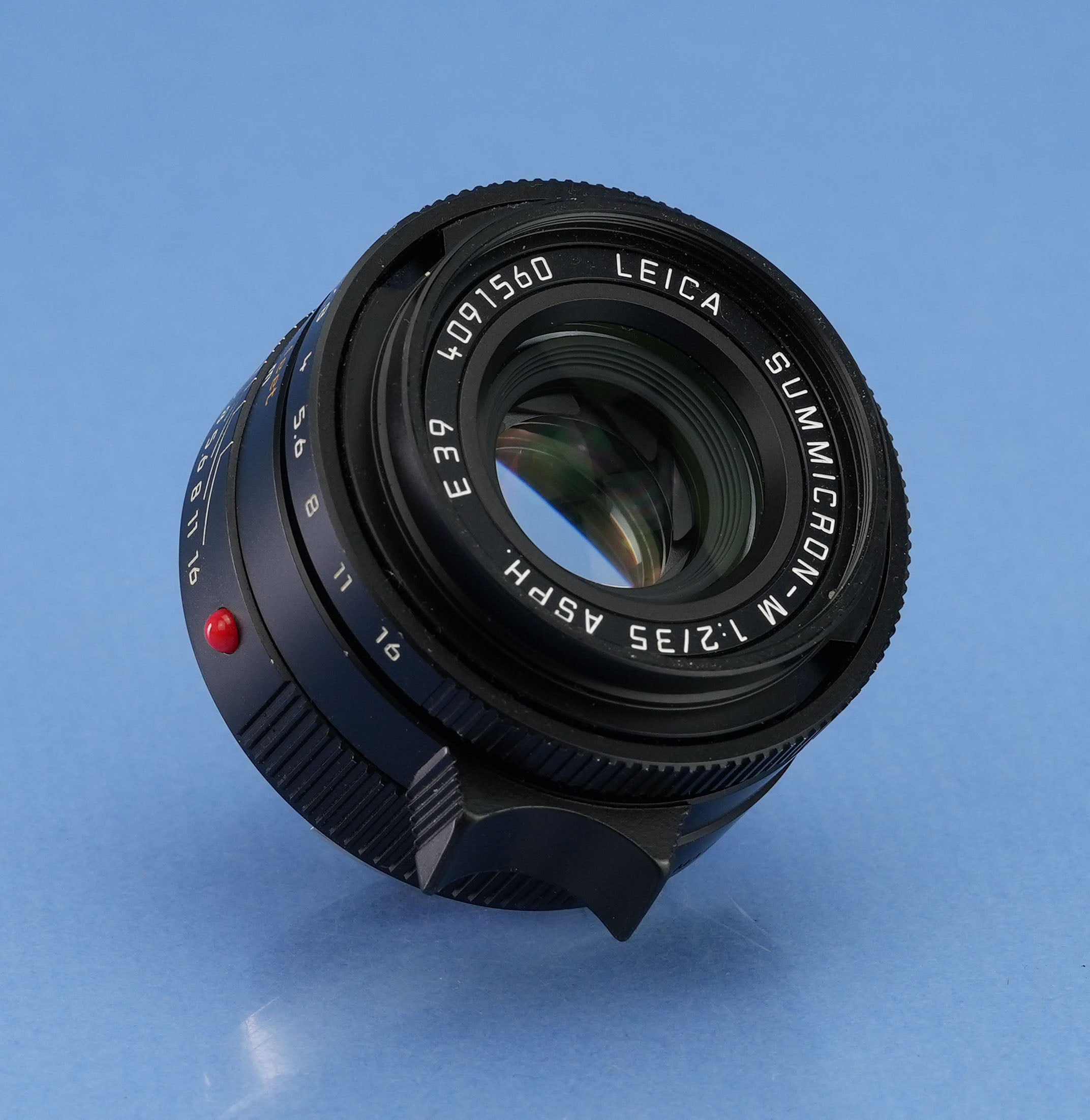 LEICA LEITZ 35MM SUMMICRON-M F2 ASPH 6BIT 11879 BLACK M LENS +BOX +SHADE +CAPS
