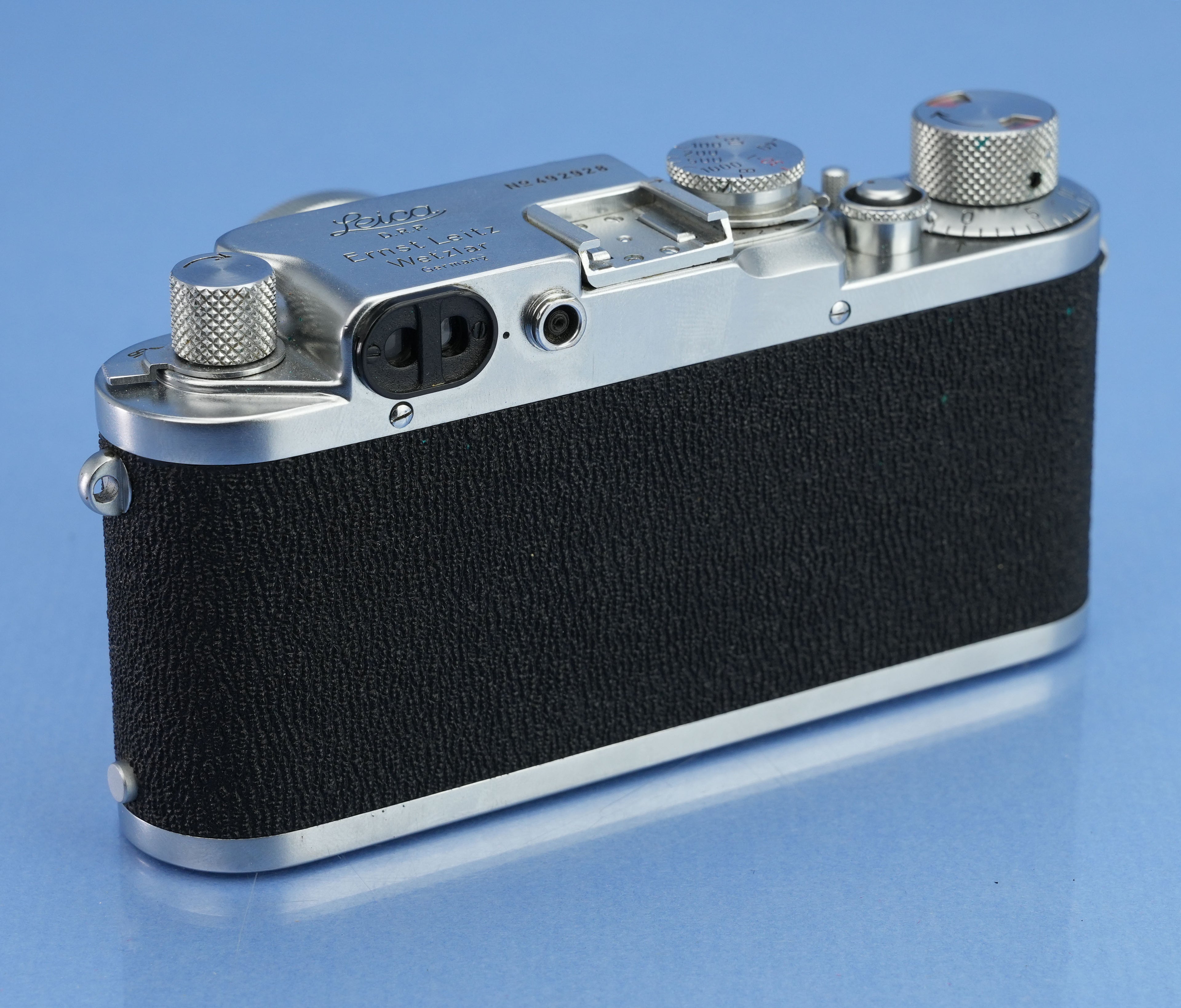 LEICA LEITZ IIIC IIIF SHARK SKIN SELBSTAUSLÖSER-UPGRADE-KAMERA + 50MM SUMMITAR + ORAKO