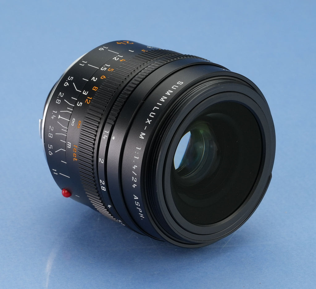 LEICA LEITZ SUMMILUX-M 24MM F1.4 ASPH 11601 LENS +CAPS +SHADE +BOX +PAPERS MINT