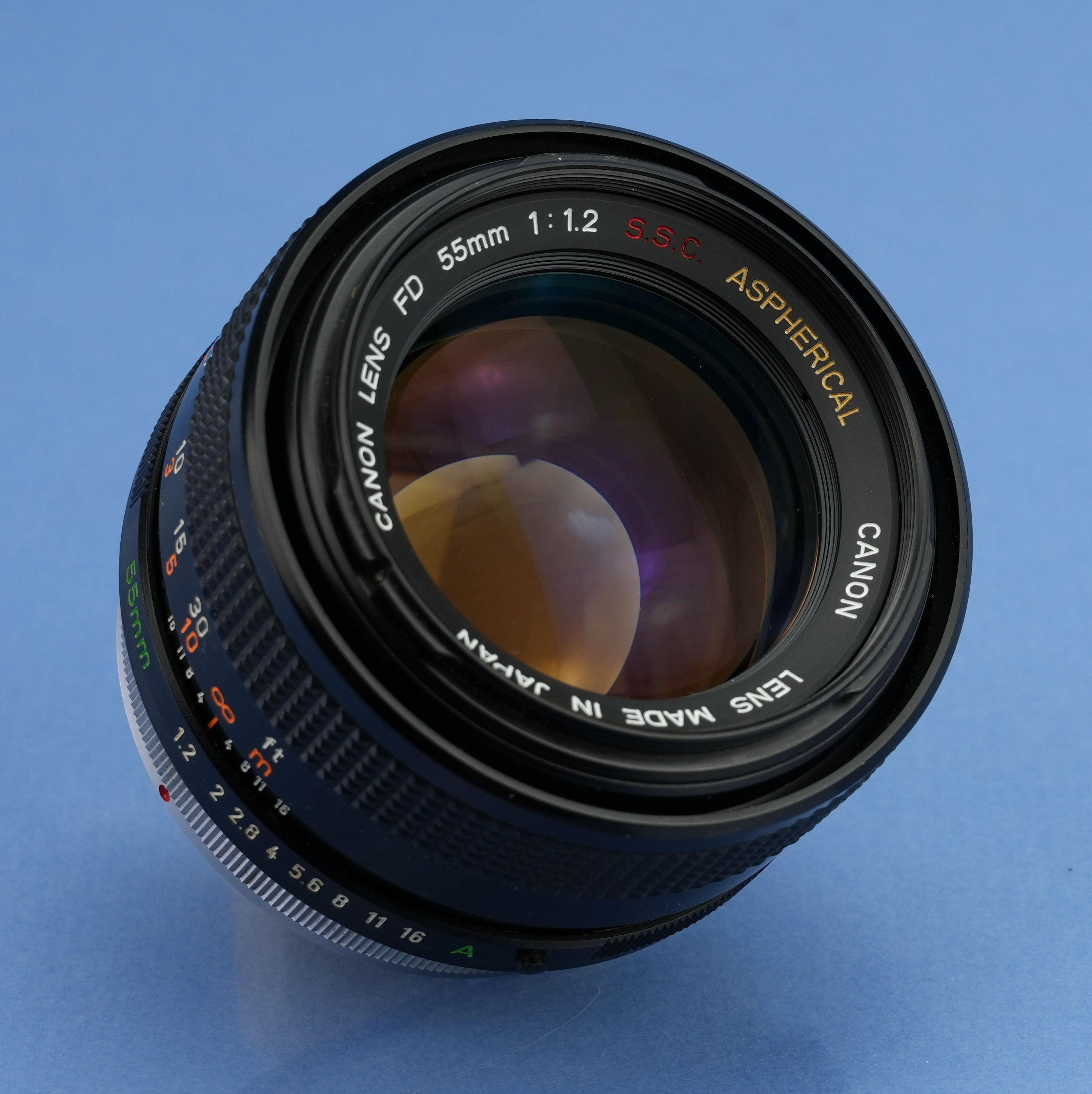 CANON 55MM F1.2 FD SSC ASPHERICAL ASPH SLR FD MOUNT OBJEKTIV + OBJEKTIVDECKEL + BS-58 GEGENBLENDE