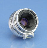 LEICA LEITZ 35MM SUMMARON F2.8 CHROME SIMOO SCREW MOUNT LTM SM LENS PROPER 1M