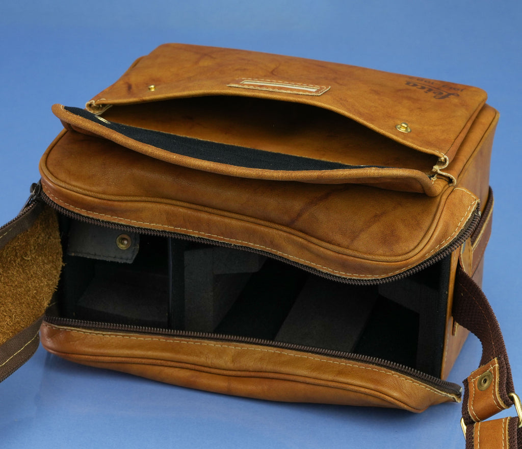 LEICA LEITZ M4-P 70 JAHRE 1913-1983 CAMERA BAG 14816 BROWN LEATHER +BOX RARE!
