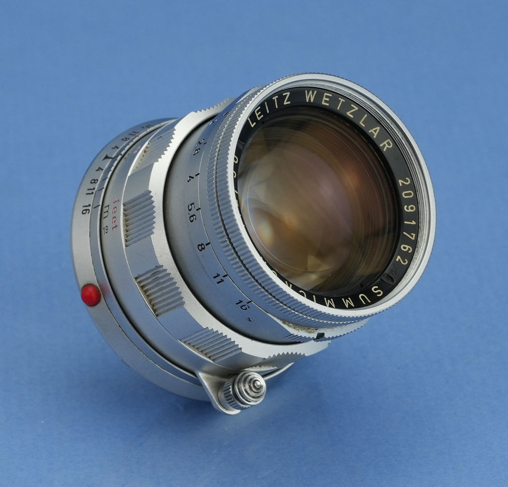 LEICA LEITZ 50MM SUMMICRON F2 11818 RIGID DUAL SCALE LENS LATE SERIAL # +CAPS