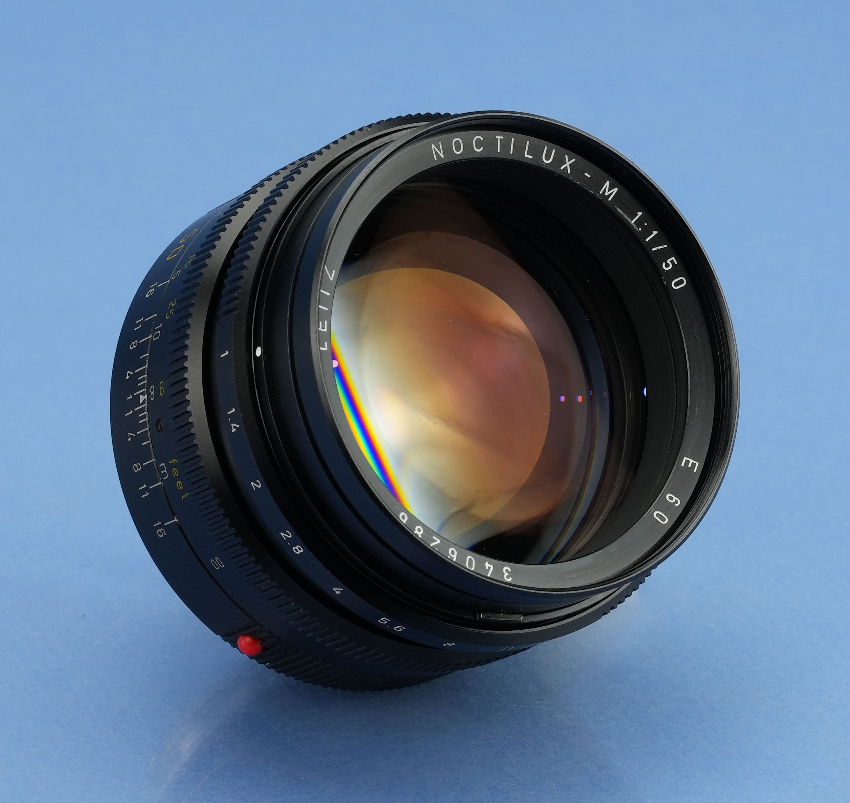 LEICA LEITZ 50MM NOCTILUX-M F1 11821 3. Version E60 Objektiv +12539 Schirm sauber!