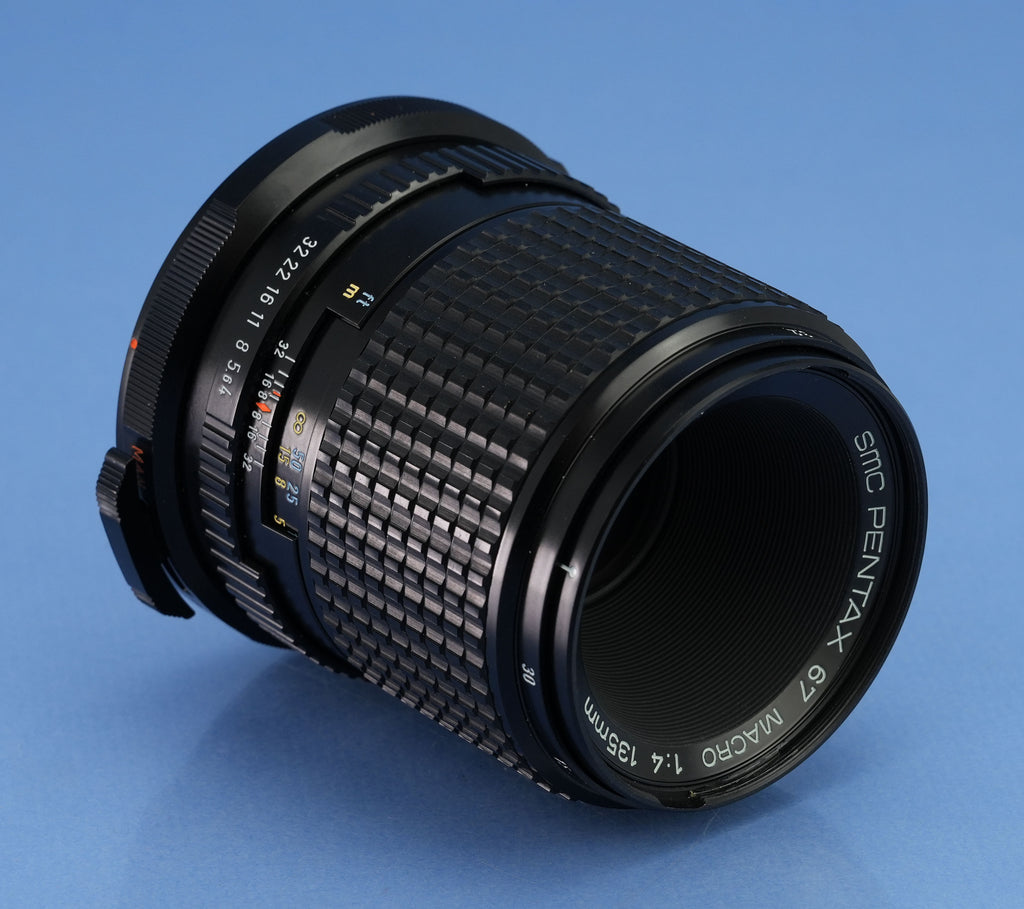 SMC PENTAX 67 MACRO 135MM F4 MEDIUM FORMAT SLR LENS +CAPS CLEAN!