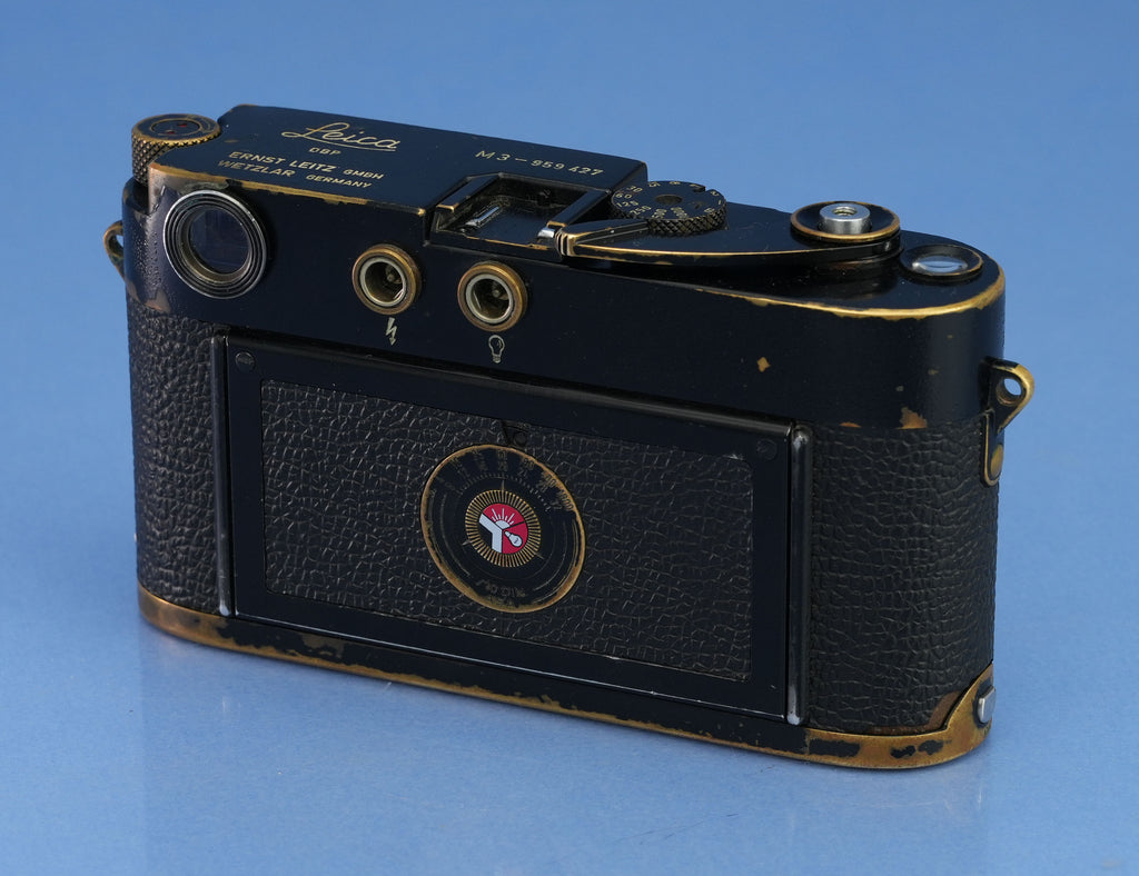 LEICA LEITZ M3 EARLY BLACK PAINT IGEMO RANGEFINDER CAMERA BODY #959427 RARE!
