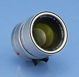 LEICA SUMMILUX-M 50MM F1.4 SILVER CHROME ASPH BRASS BODY 11892 6 BIT LENS +CAPS
