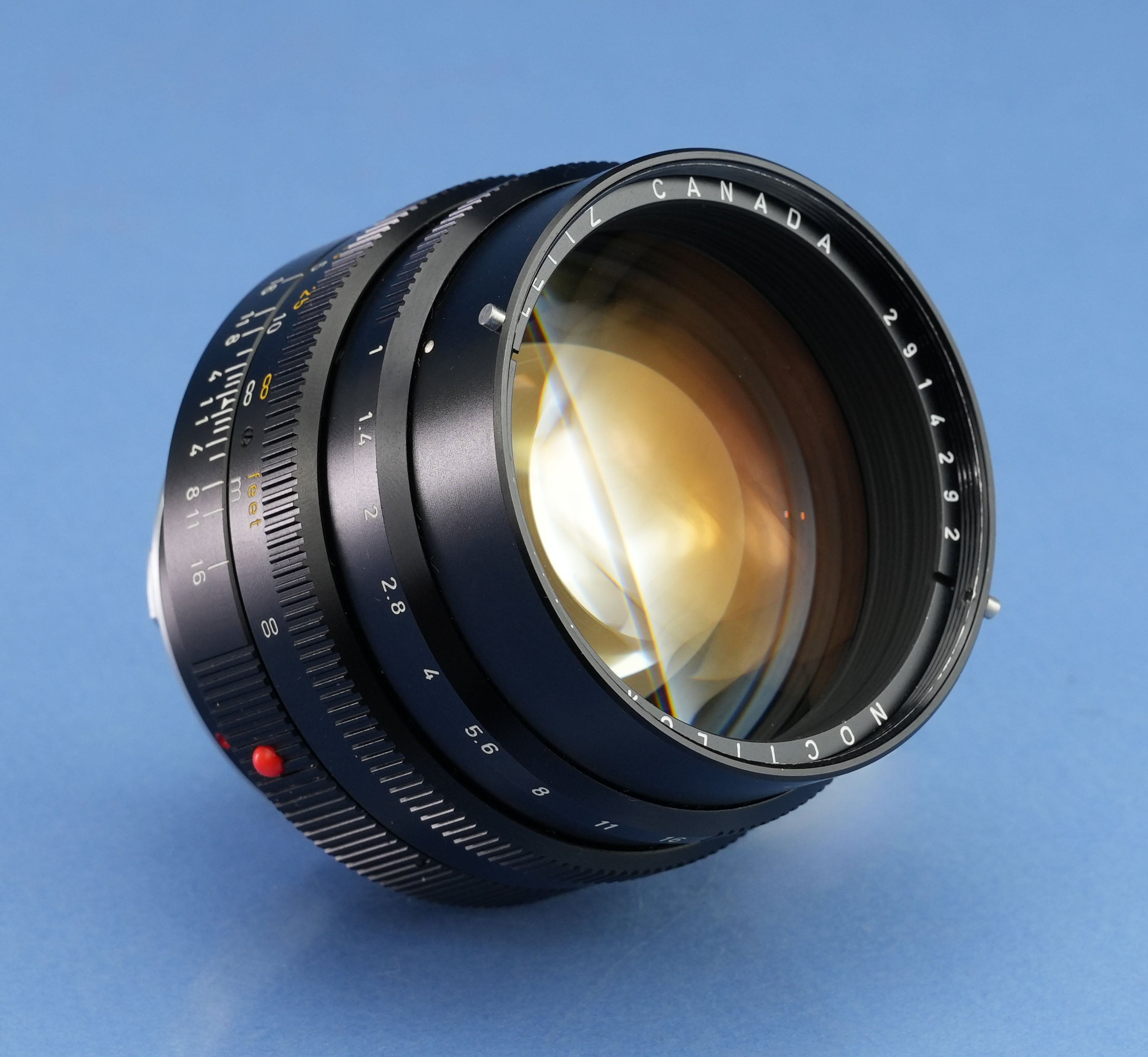 LEICA LEITZ 50MM NOCTILUX-M F1 11821 VERSION 1 E58 LENS +FITLER +CAPS VERY NICE