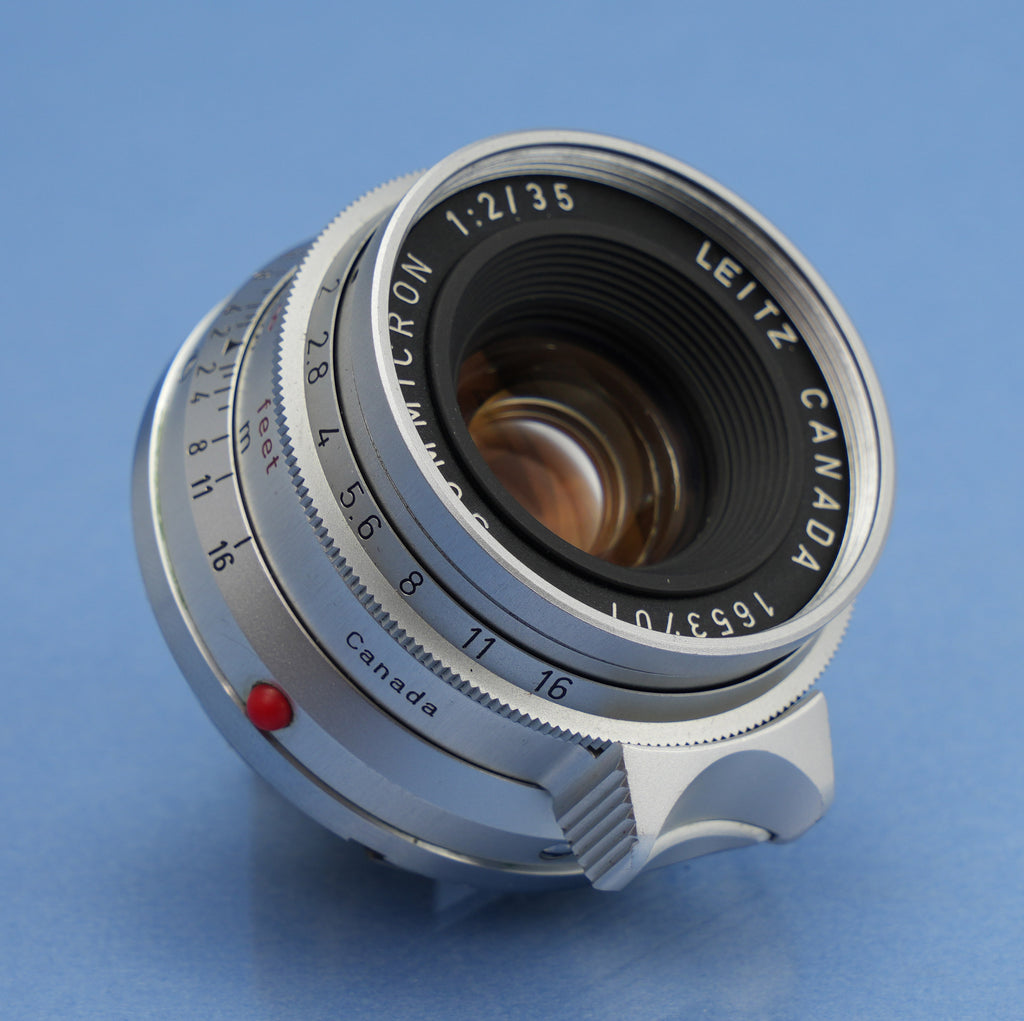 LEICA LEITZ SUMMICRON 35MM F2 M 11308 8 ELEMENT 1ST VERSION CANADA LENS +CAPS