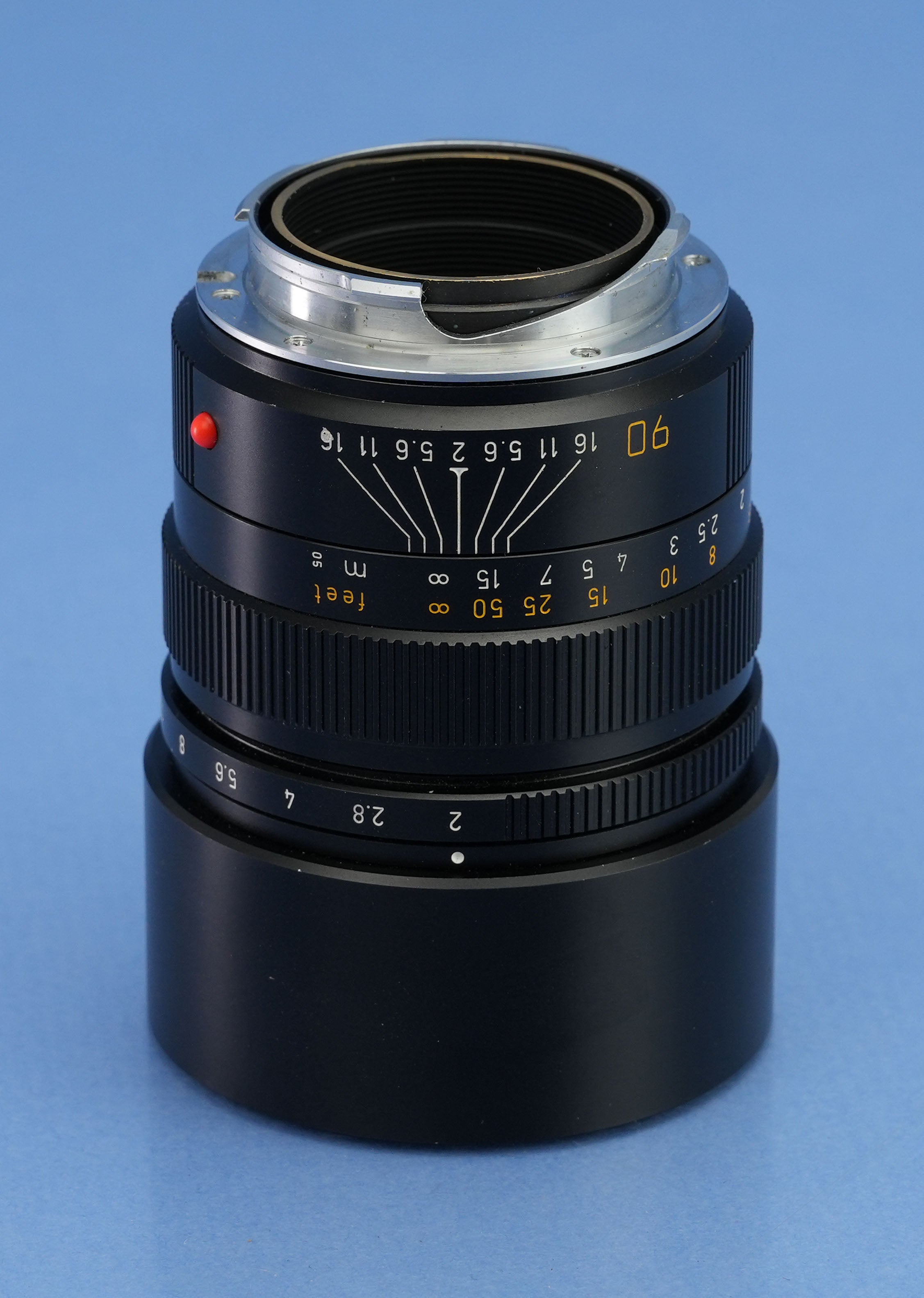 LEICA LEITZ 90MM SUMMICRON-M F2 11136 PRE APO ASPH BLACK CANADA E55 LENS NICE!