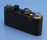 LEICA LEITZ I MODEL A BLACK PAINT CAMERA +50MM ELMAR LENS MUSHROOM BUTTON #10455