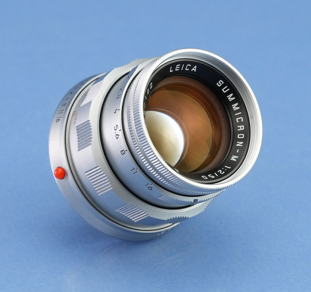 LEICA LEITZ 11615 50MM SUMMICRON-M F2 CHROME M 50 JAHRE LENS +SHADE +CAPS RARE!