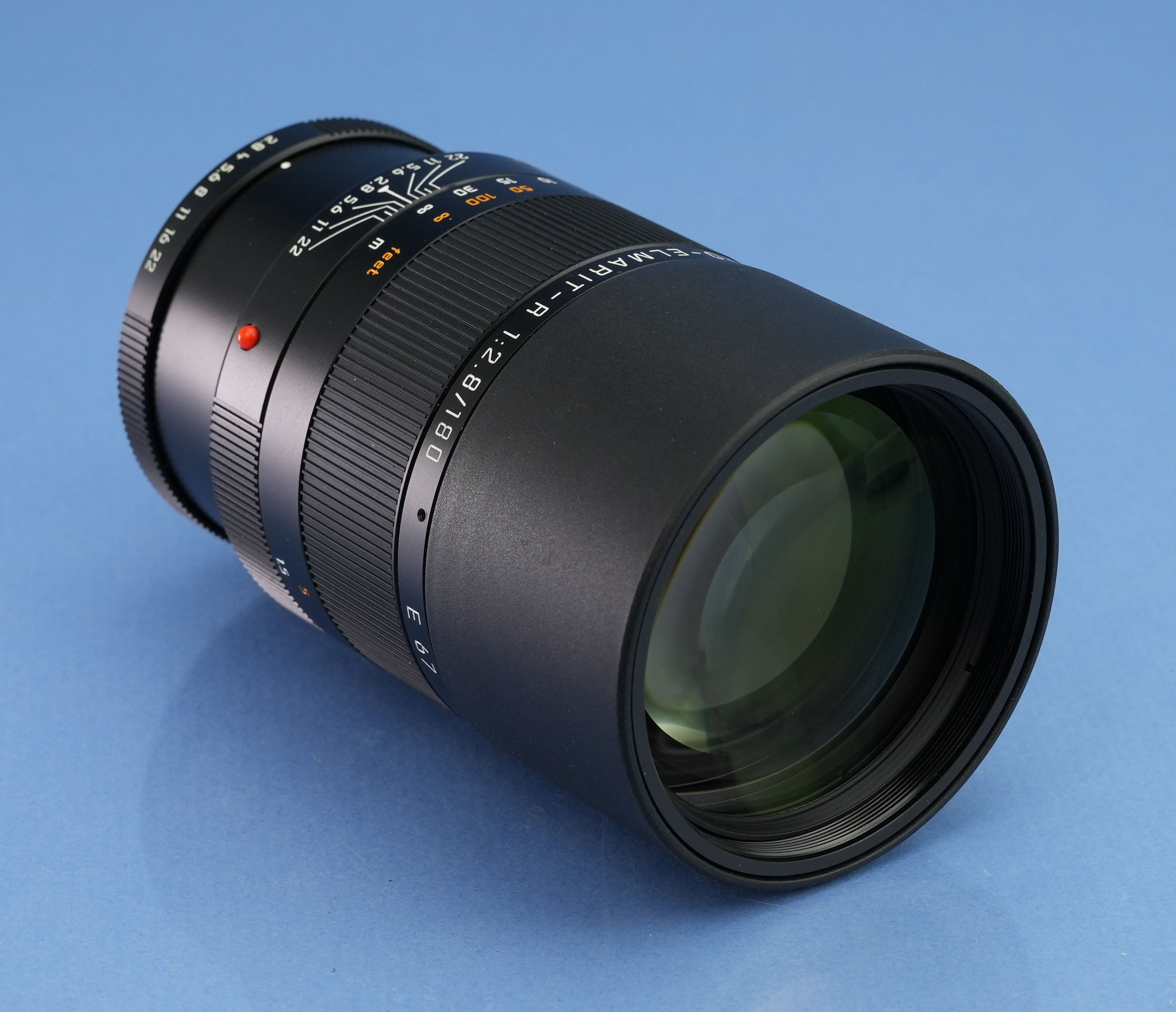 LEICA LEITZ 11273 APO-ELMARIT-R 180MM F2.8 R ROM LENS +BOX +CAPS +E67 UVa MINT!