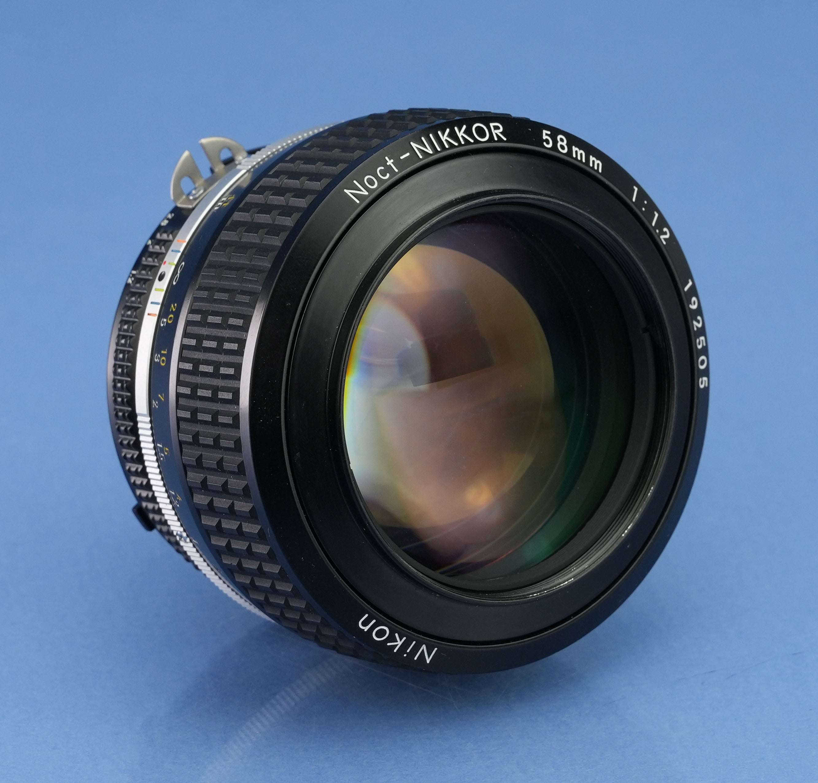 NIKON 58MM NOCT-NIKKOR F1.2 AIS AI-S REFLEX NOCTILUX LENS +CAPS +HS-7 HOOD CLEAN
