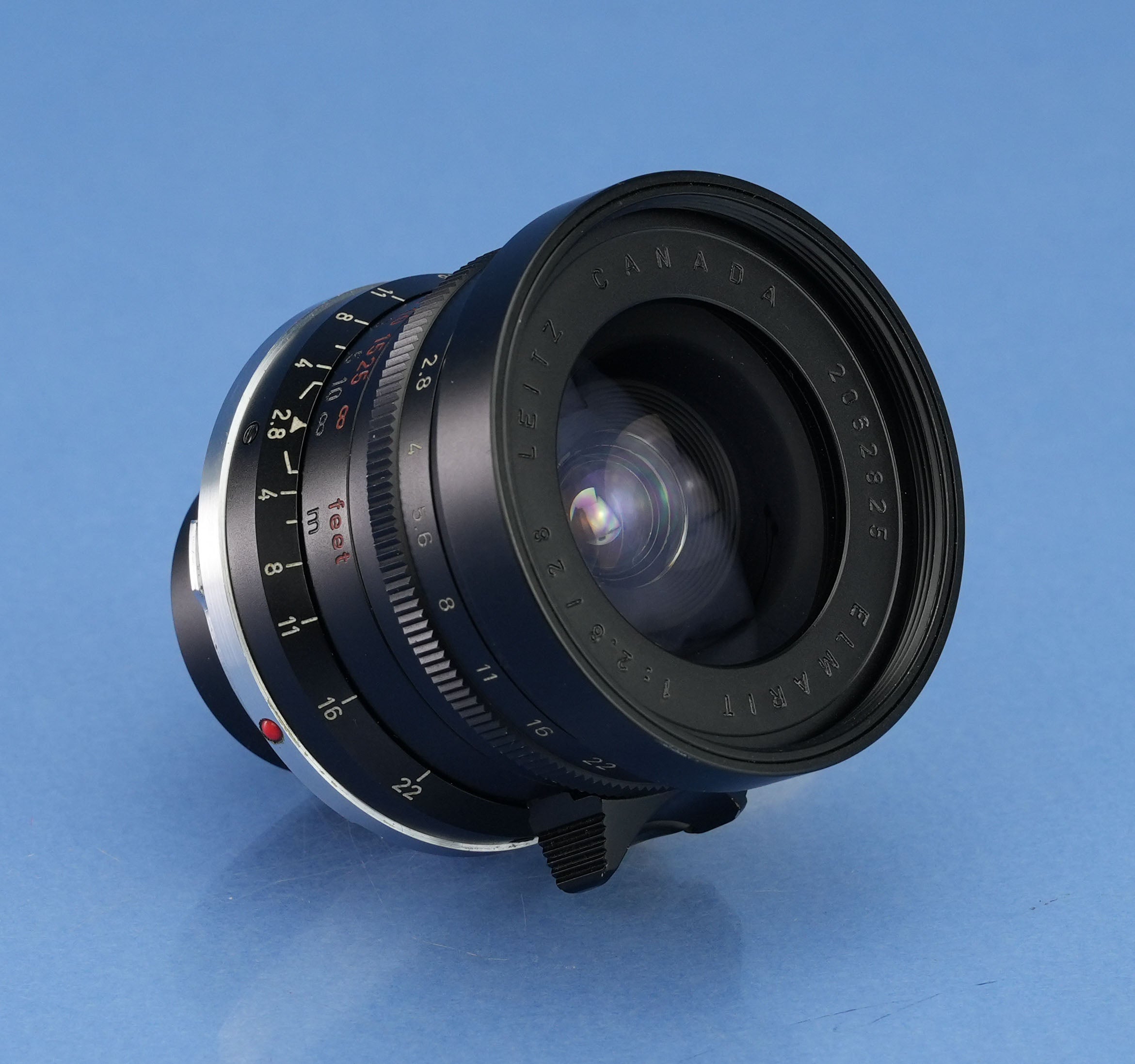 LEICA 28MM ELMARIT M F2.8 EARLY 1ST V 9 ELEMENT BLACK PAINT 11801 LENS CANADA