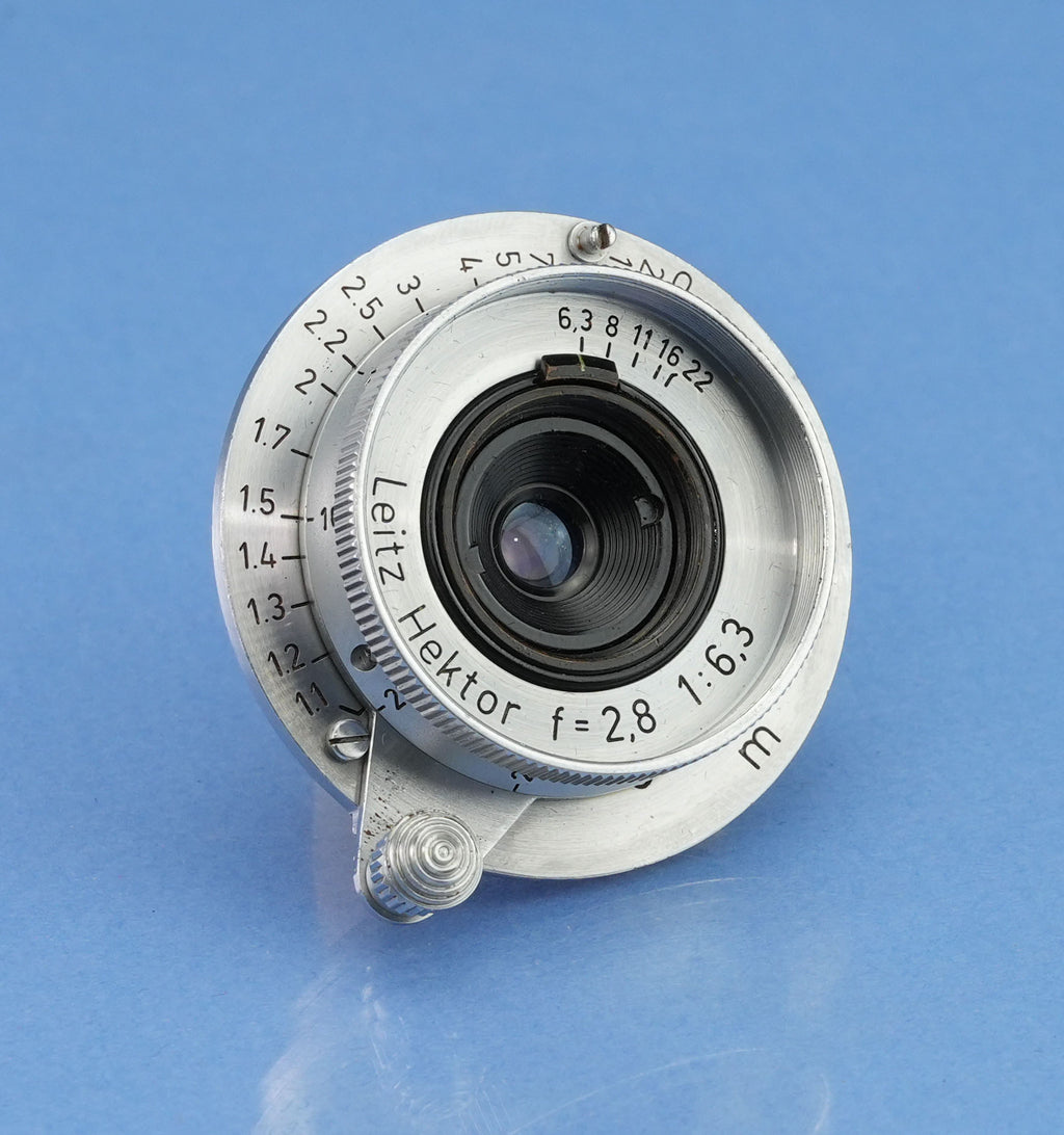 LEICA LEITZ 28MM HEKTOR F6.3 HOOPY CHROME SM LENS +SLOOZ FINDER LAST BATCH F22