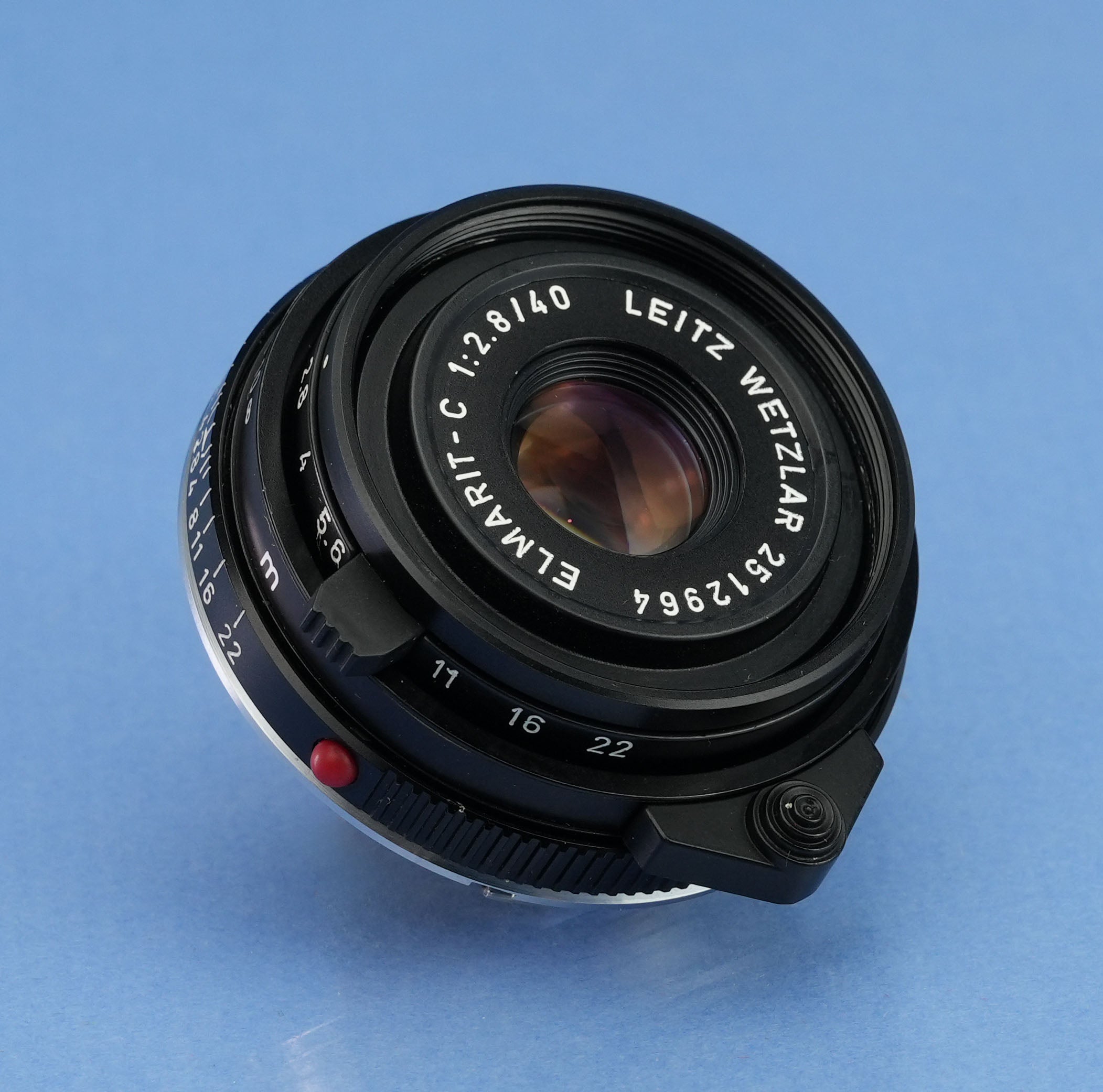 LEICA LEITZ 40MM ELMARIT-C F2.8 M LENS CL RARE +CAP +BOX +HOOD +FILTER RARE!