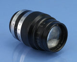 LEICA LEITZ 73MM HEKTOR F1.9 BLACK PAINT +CHROME LENS +FGHOO SHADE +CAPS CLEAN!