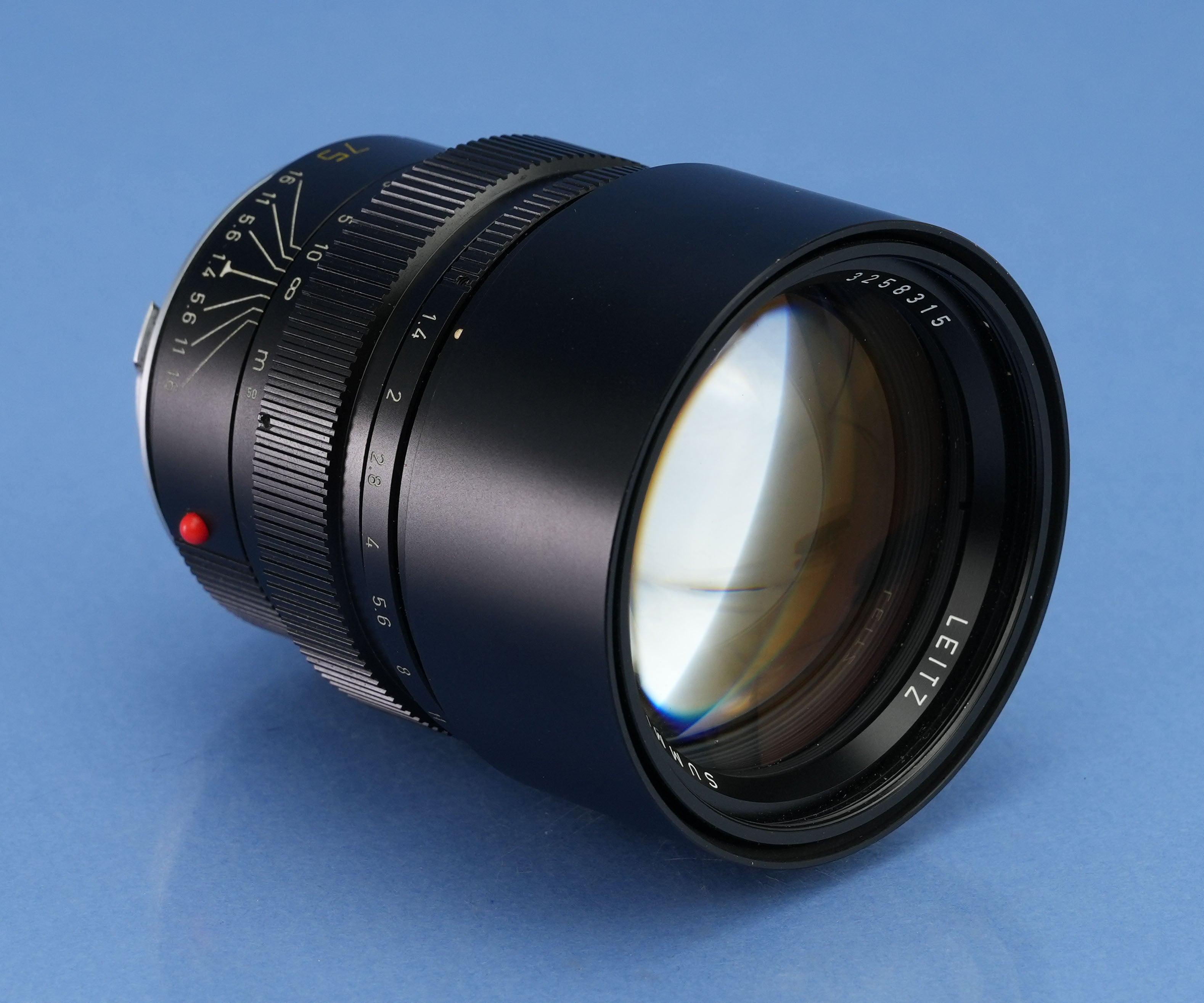 LEICA LEITZ SUMMILUX-M 75MM F1.4 11815 ELC CANADA MANDLER 2nd VERSION LENS NICE!