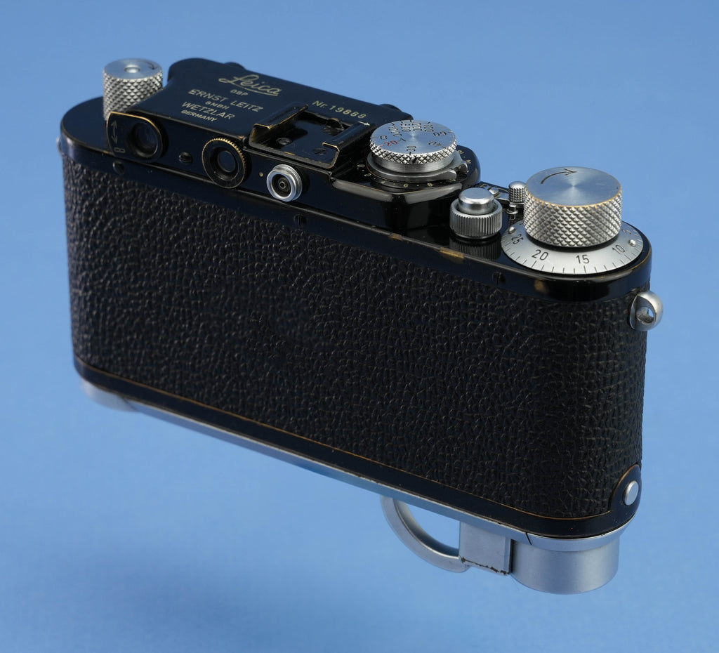LEICA IA #19888 CONVERTED IIIF BLACK PAINT CAMERA +SCNOO RARE WINDER +CAP RARE!
