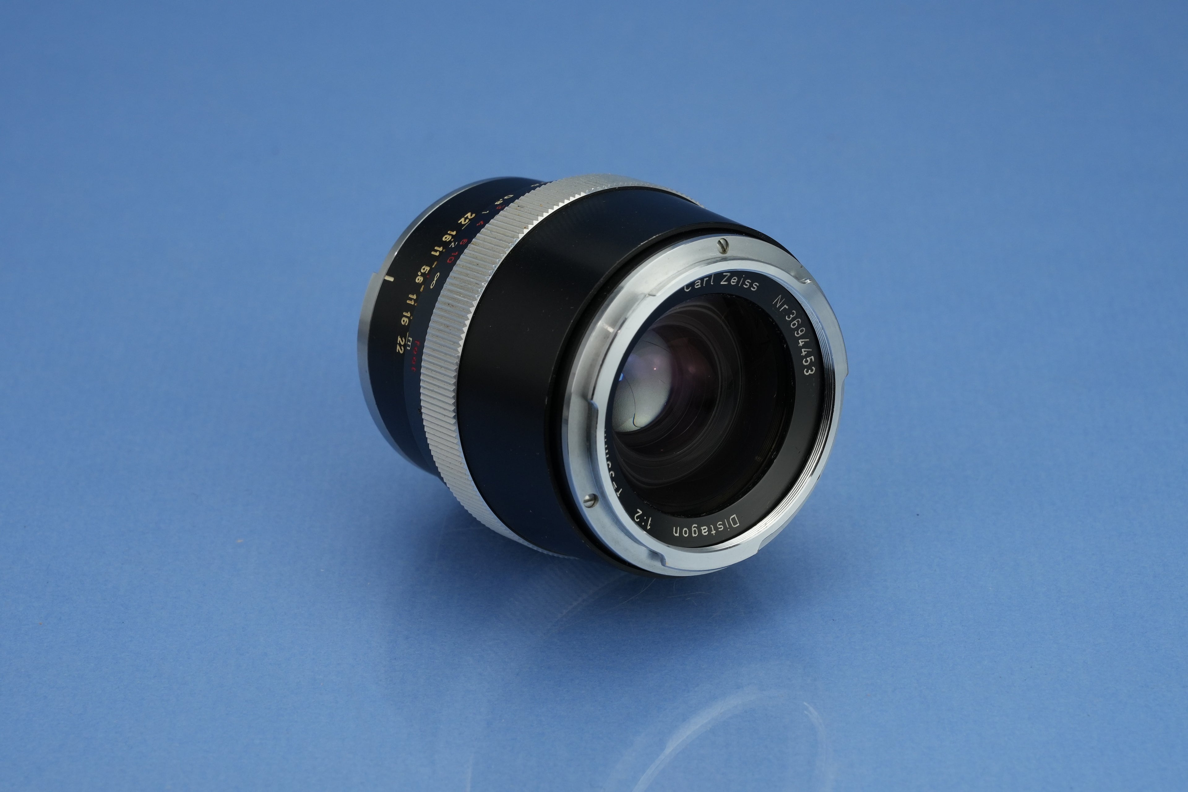 CONTAREX CARL ZEISS DISTAGON 35MM F2 BLACK SLR LENS +BUBBLE CASE +SHADE NICE