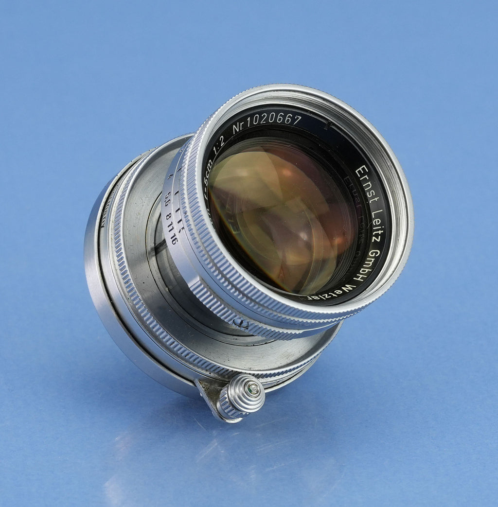 LEICA LEITZ SUMMICRON 50MM F2 SOOIC YELLOW LANTHAR EARLY #1040401 SM LENS +CAP