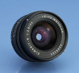 LEICA LEITZ 24MM ELMARIT-R F2.8 E60 11221 3CAM ROM LENS +CAPS +12523 HOOD NICE!
