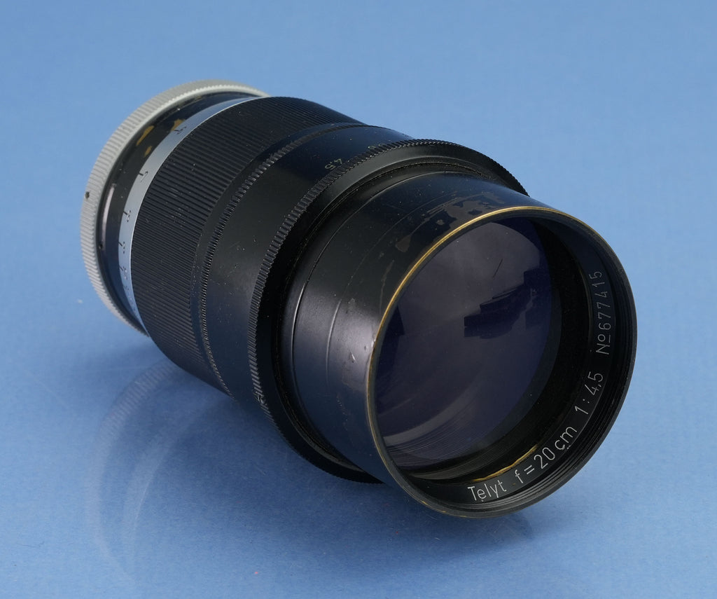 LEICA LEITZ 200MM F4.5 TELYT VISOFLEX VISO I LENS SET +SHADE, FINDER, x3 FILTER+